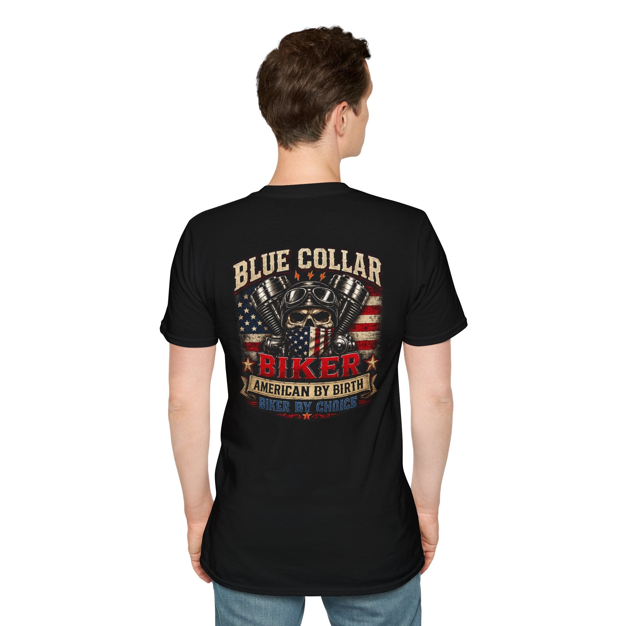 Blue collar biker