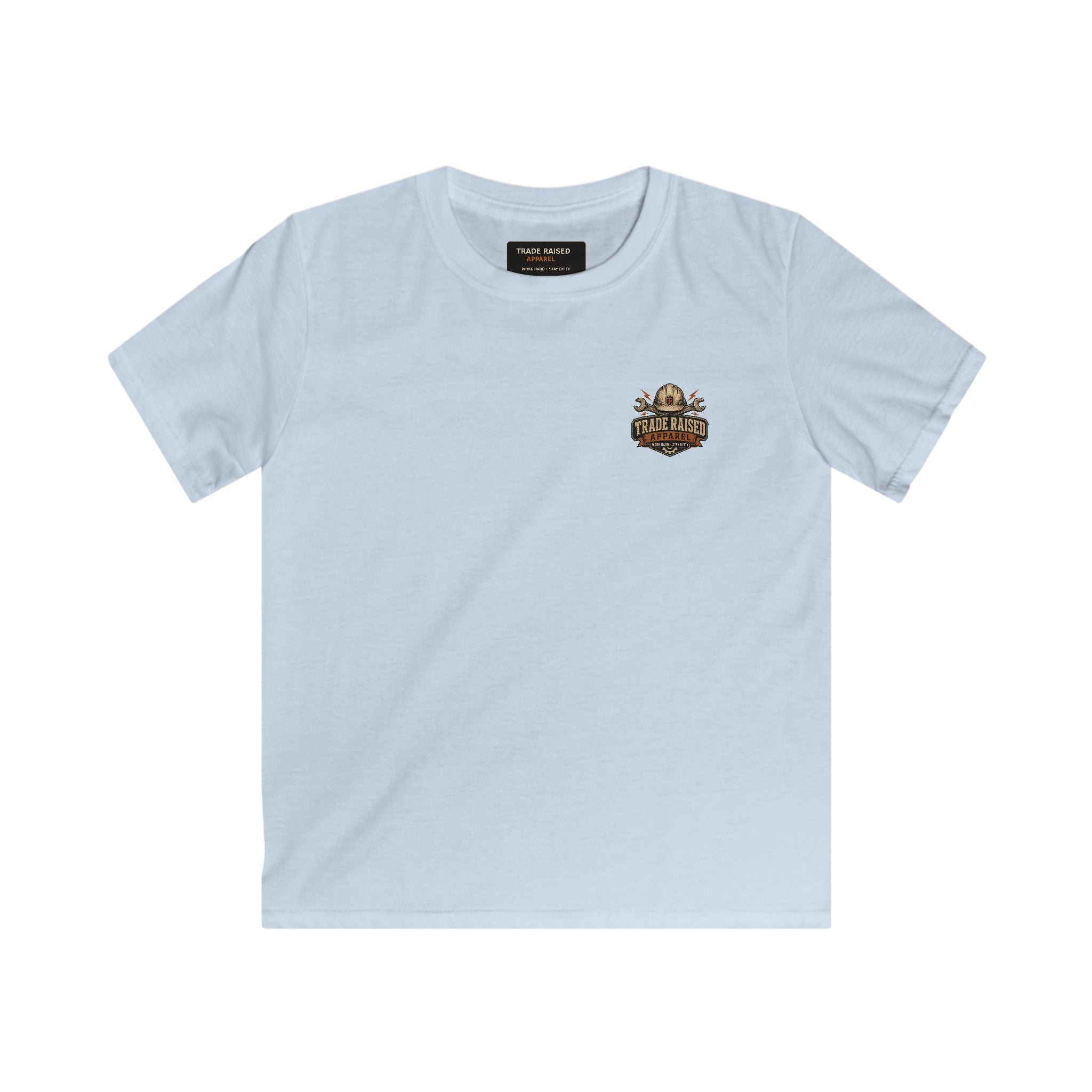 Kids Tee — "Small Boots Big Jobs" Construction Graphic Shirt for Young Builders