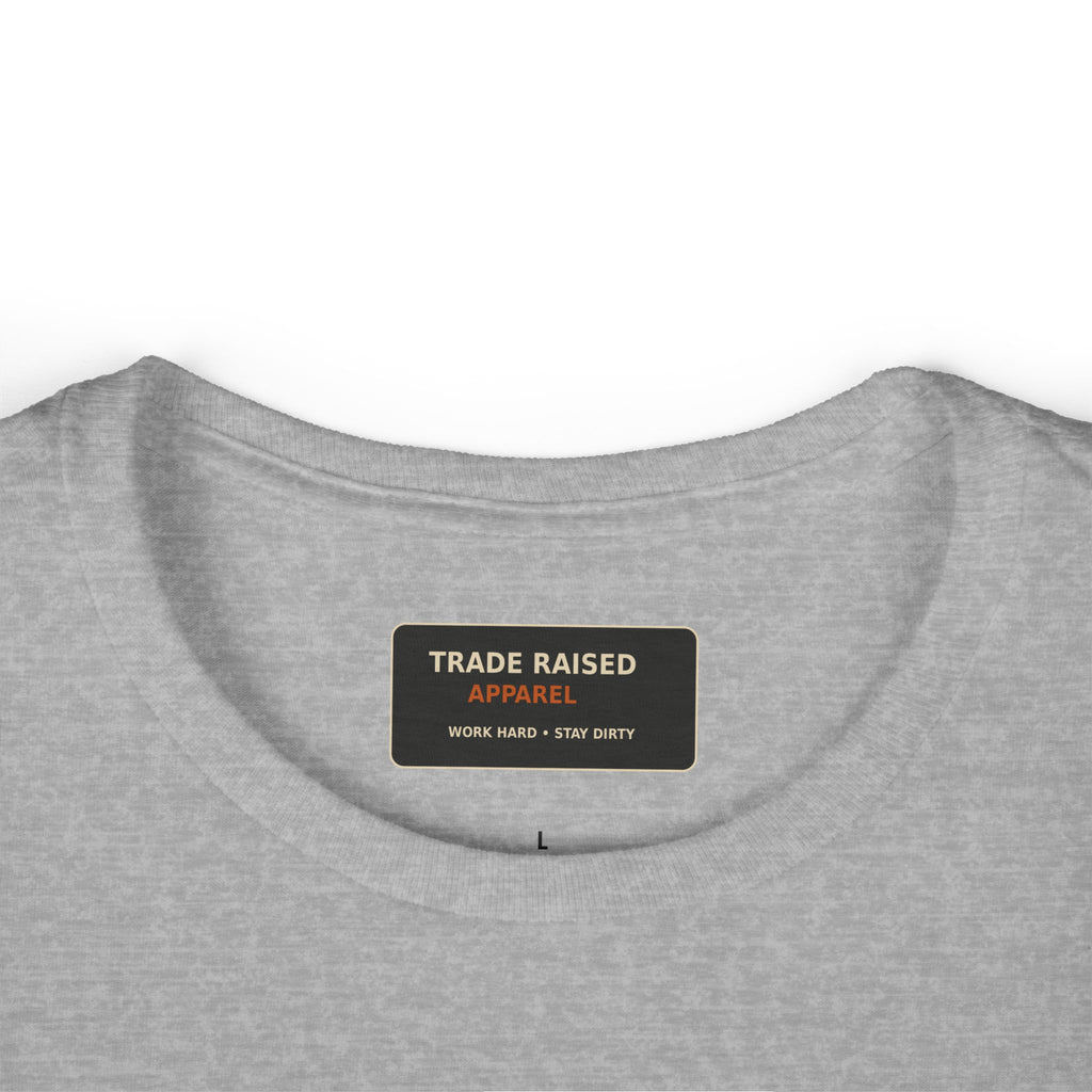 Blue Collar Dollar Women's Tee — "Livin' On That" Skull Workwear T-Shirt