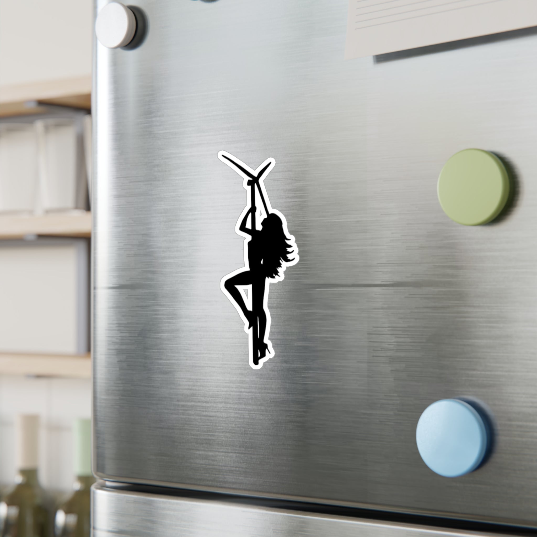 Pole Dancer Silhouette Kiss-Cut Vinyl Sticker — Minimal Pole Fitness Decal