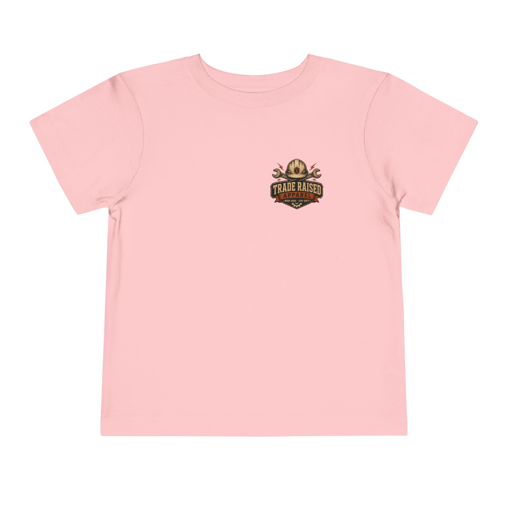 Toddler Tee — "Raised in the Trades" Blue Collar Kid Shirt
