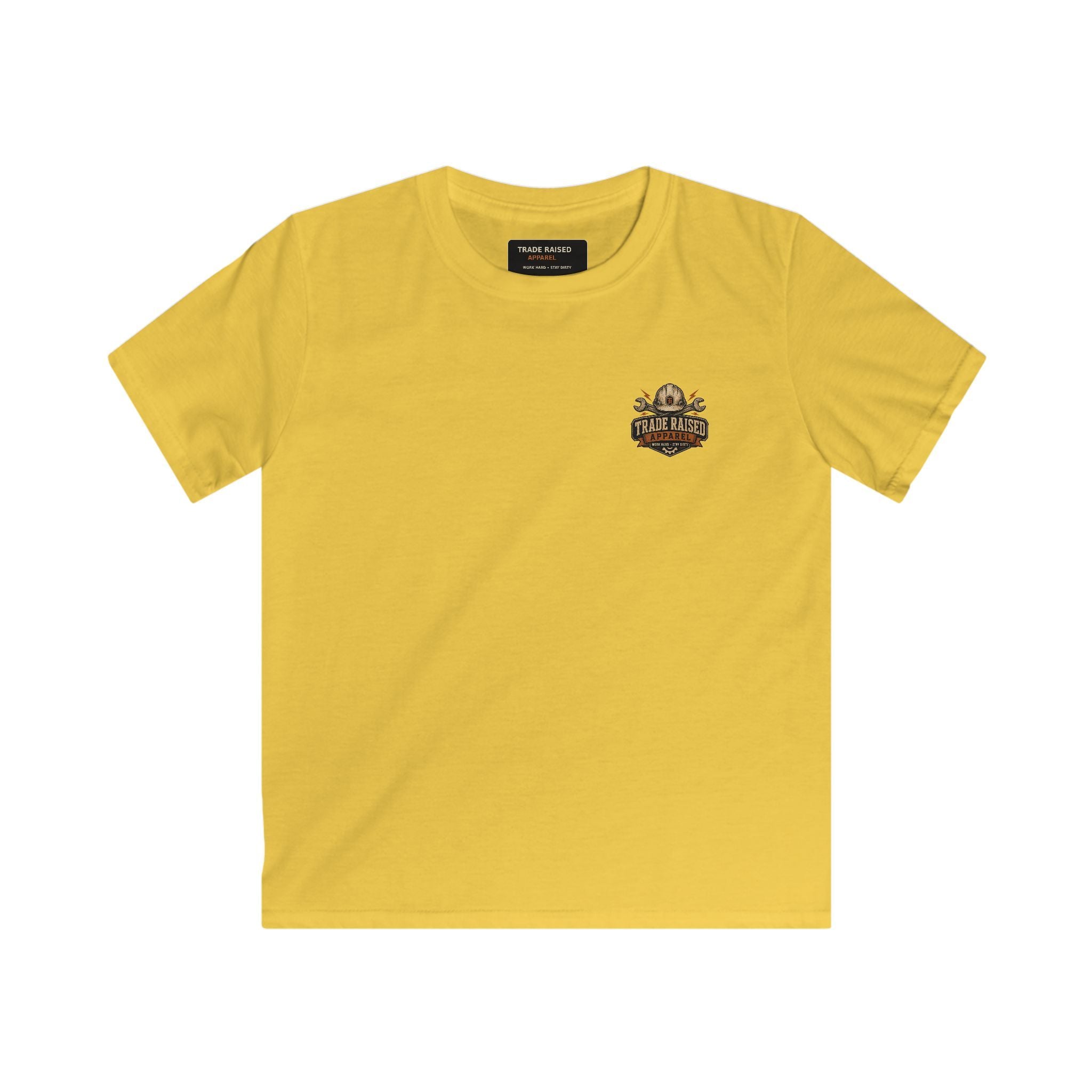 Kids T-Shirt - "Raised With Trades" Blue Collar Kid Graphic Tee