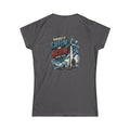 Women's Tee — "Powered by Caffeine and Nicotine" Retro Graphic Chest & Back
