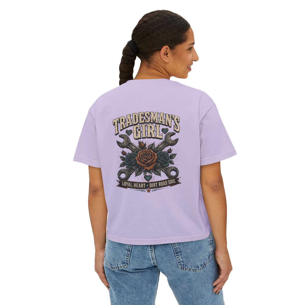 Tradesman's Girl Boxy Tee — Women's Workwear Graphic T‑Shirt