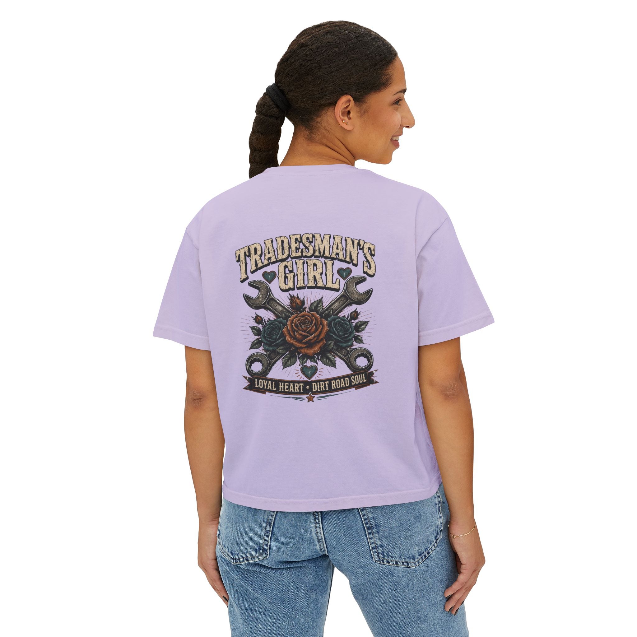 Tradesman's Girl Boxy Tee — Women's Workwear Graphic T‑Shirt