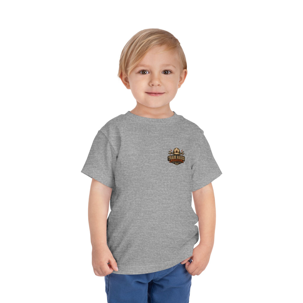 Toddler Tee — "Small Boots, Big Attitude" Pink Cowgirl Graphic