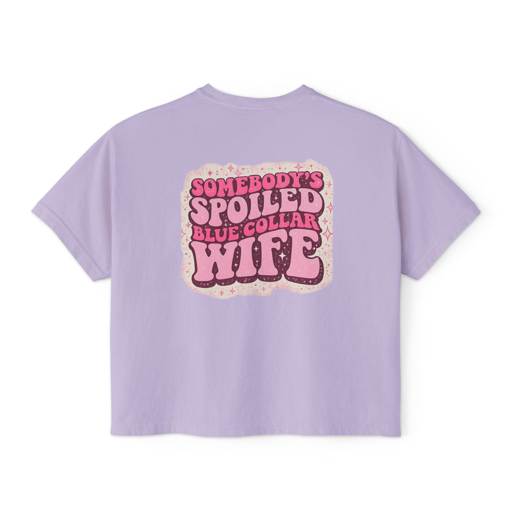 Somebody's Spoiled Blue Collar Wife Boxy Tee