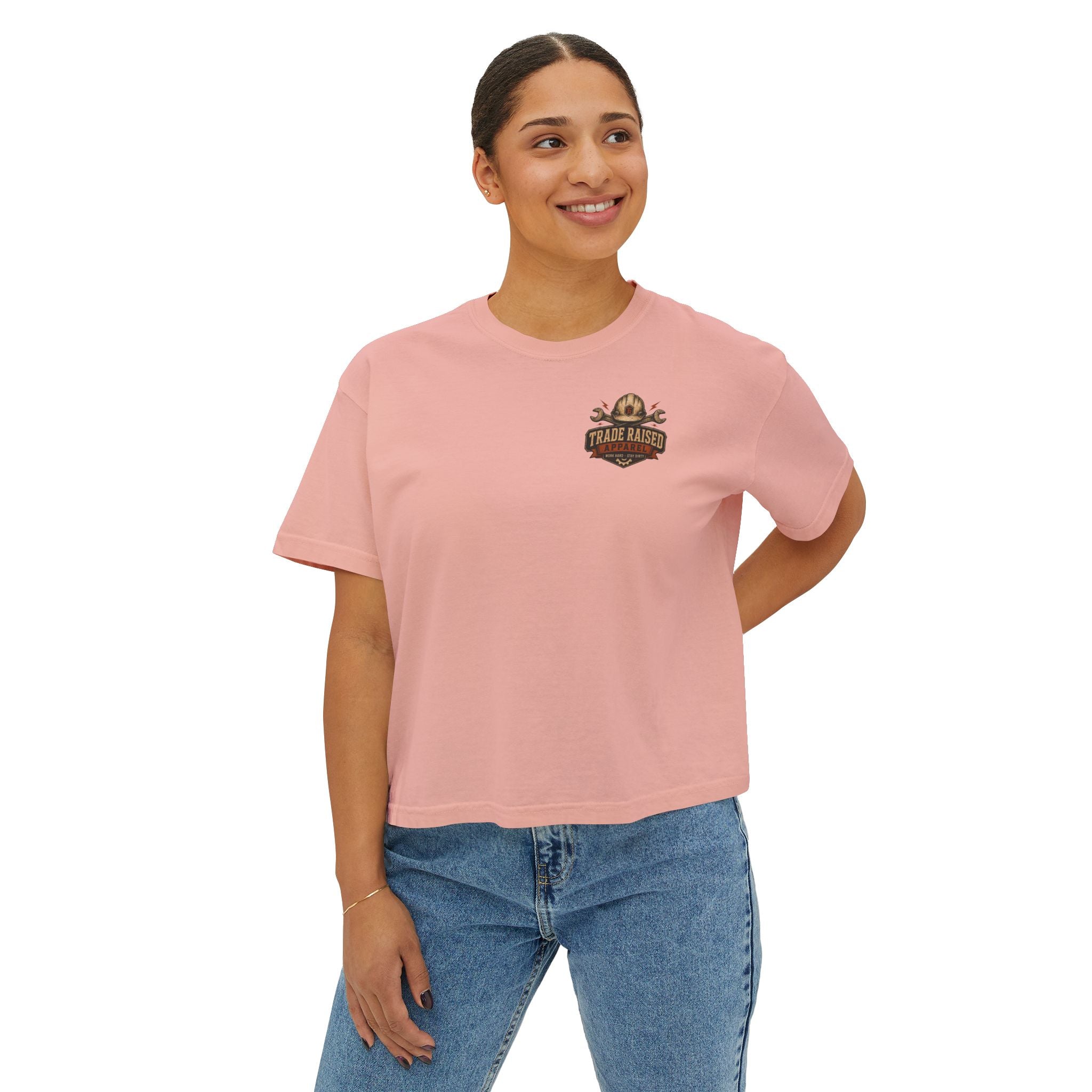 Tradesman's Girl Boxy Tee — Women's Workwear Graphic T‑Shirt