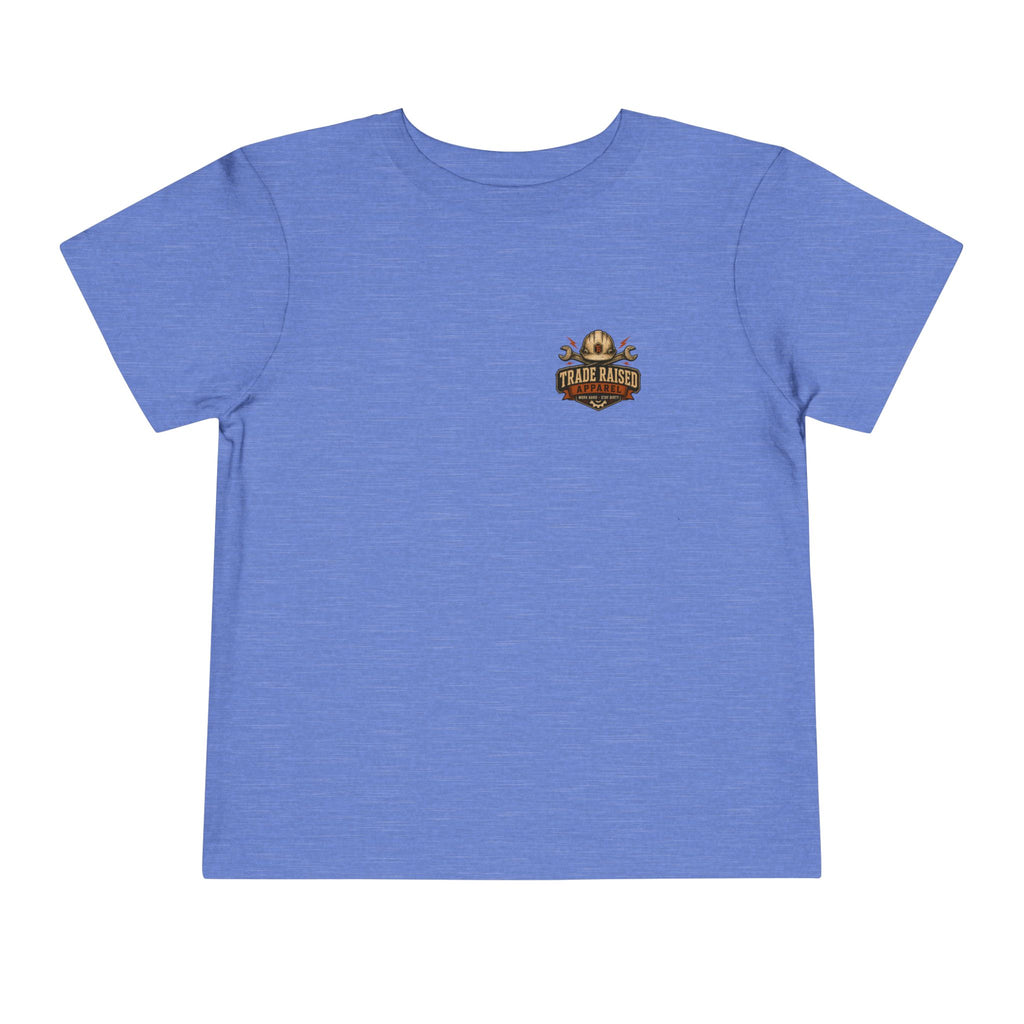 Toddler Tee — "Small Boots Big Jobs" Construction Graphic Shirt