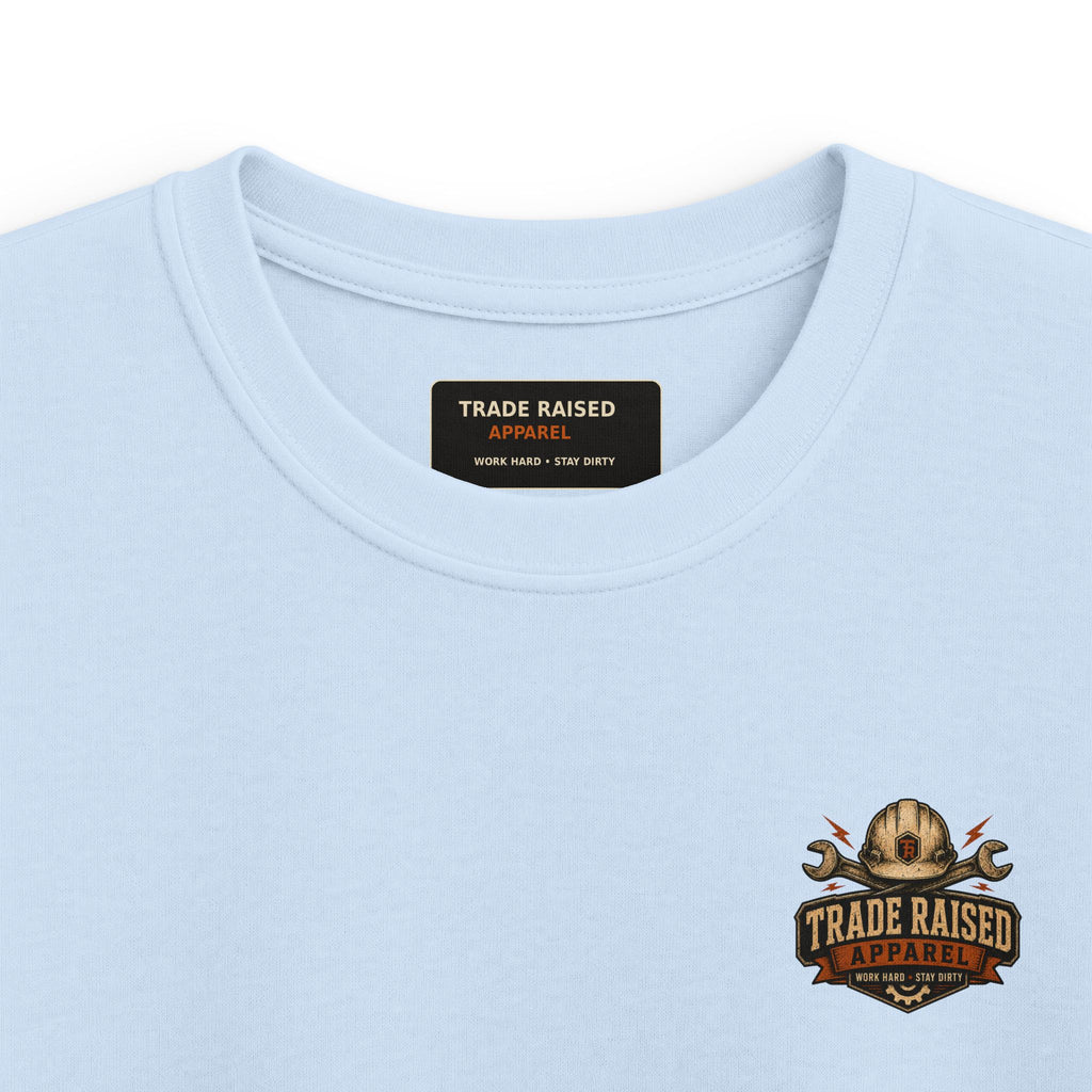 Kids Tee — "Livin' On That Blue Collar Dollar" Skull Workwear Graphic