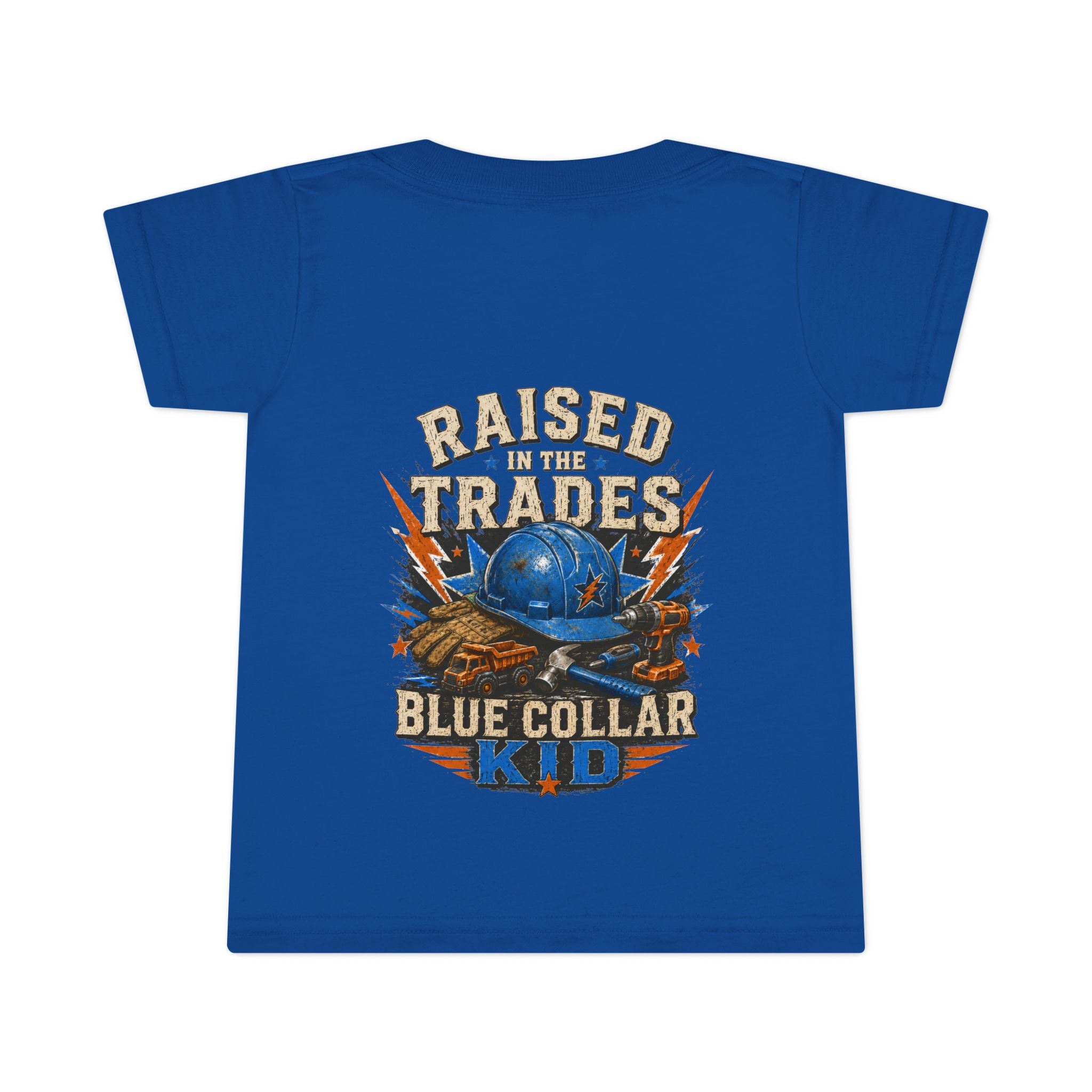 Raised in the Trades Toddler T-Shirt — "Blue Collar Kid" Workman Graphic