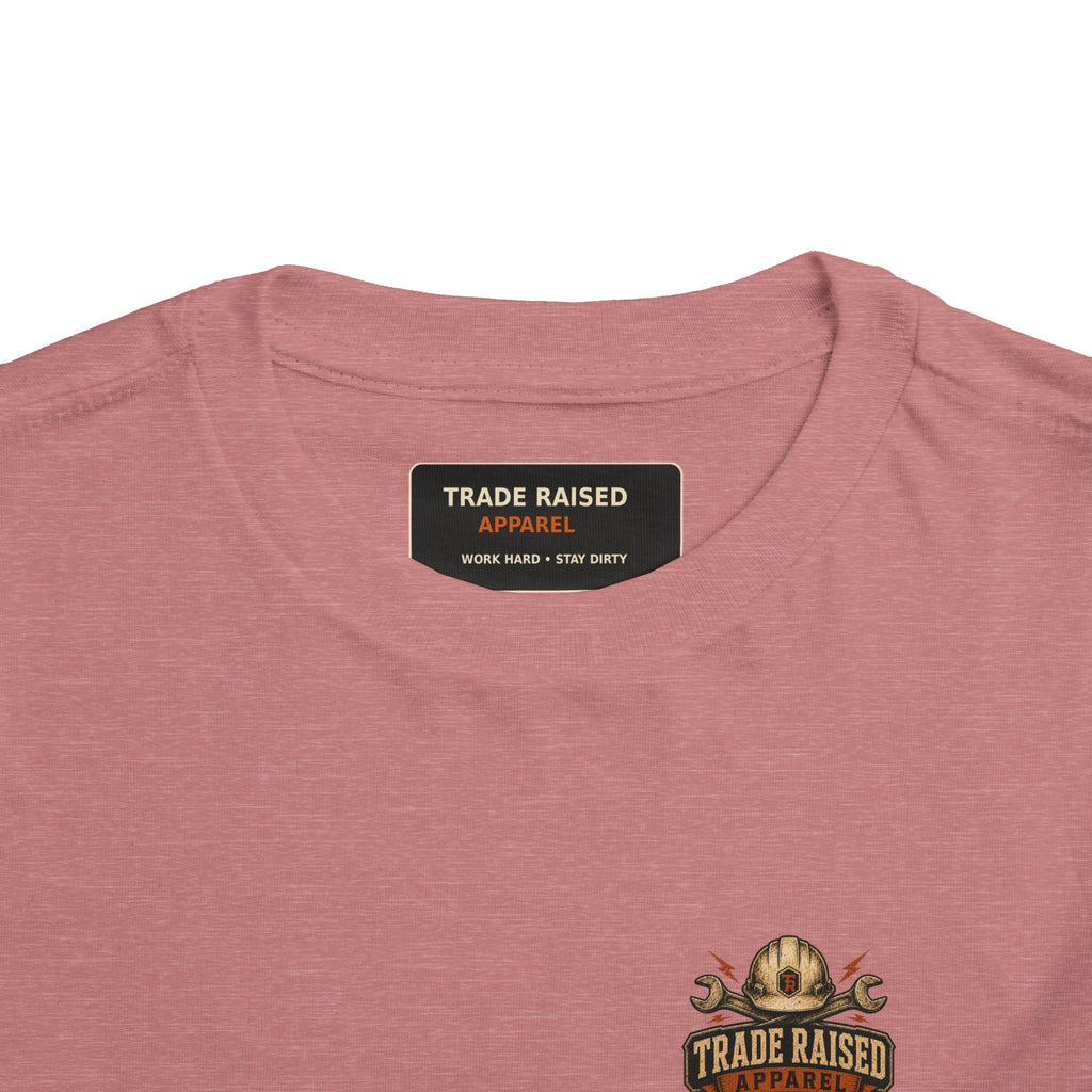 Toddler Tee — "Small Boots, Big Attitude" Pink Cowgirl Graphic