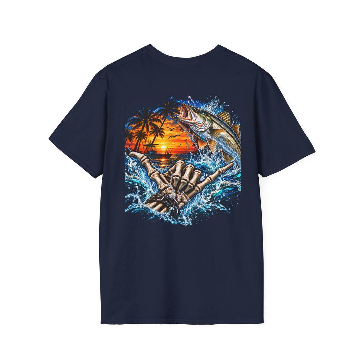 Fishing Sunset T-Shirt  Shoreline Angler Graphic Tee