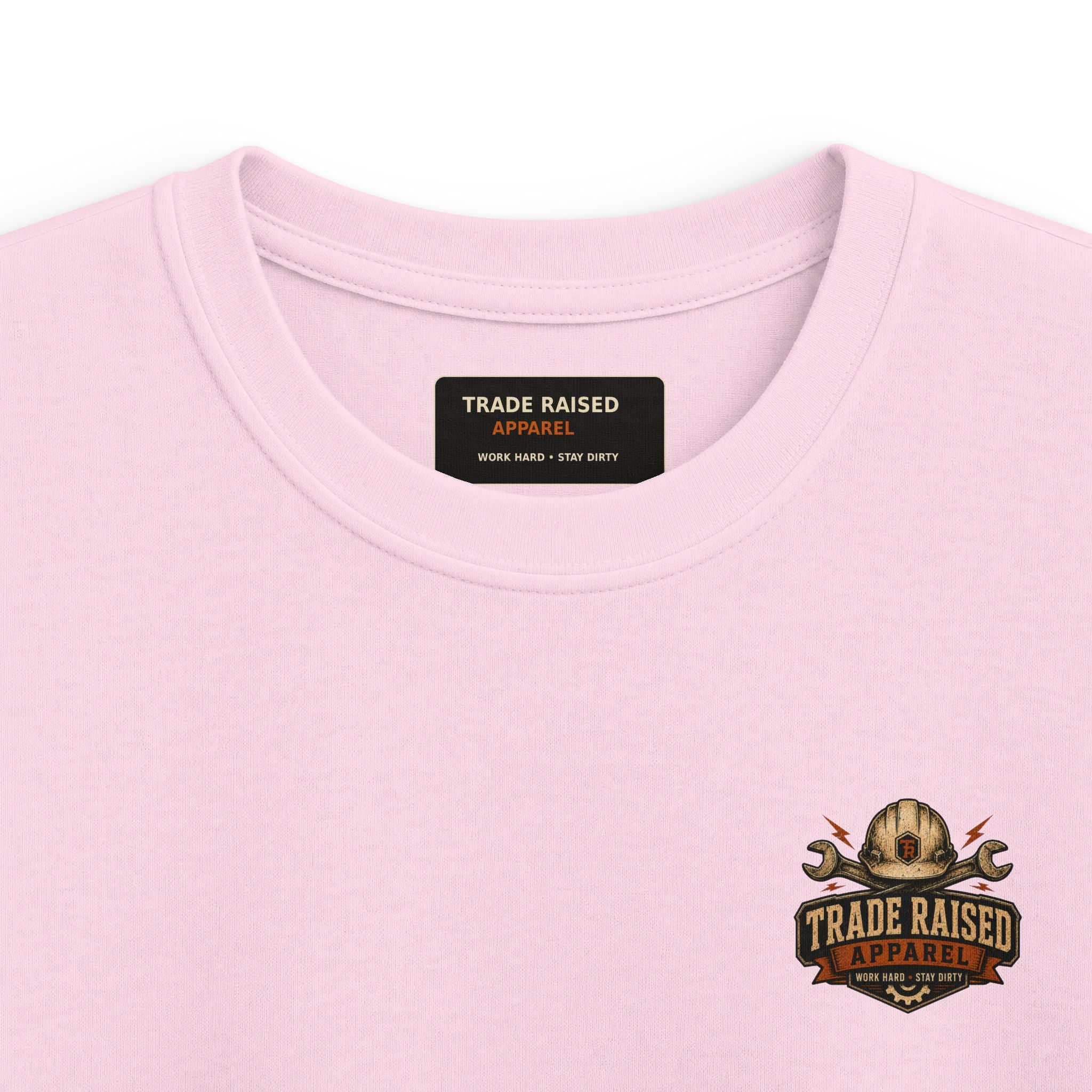 Kids T-Shirt - "Raised With Trades" Blue Collar Kid Graphic Tee