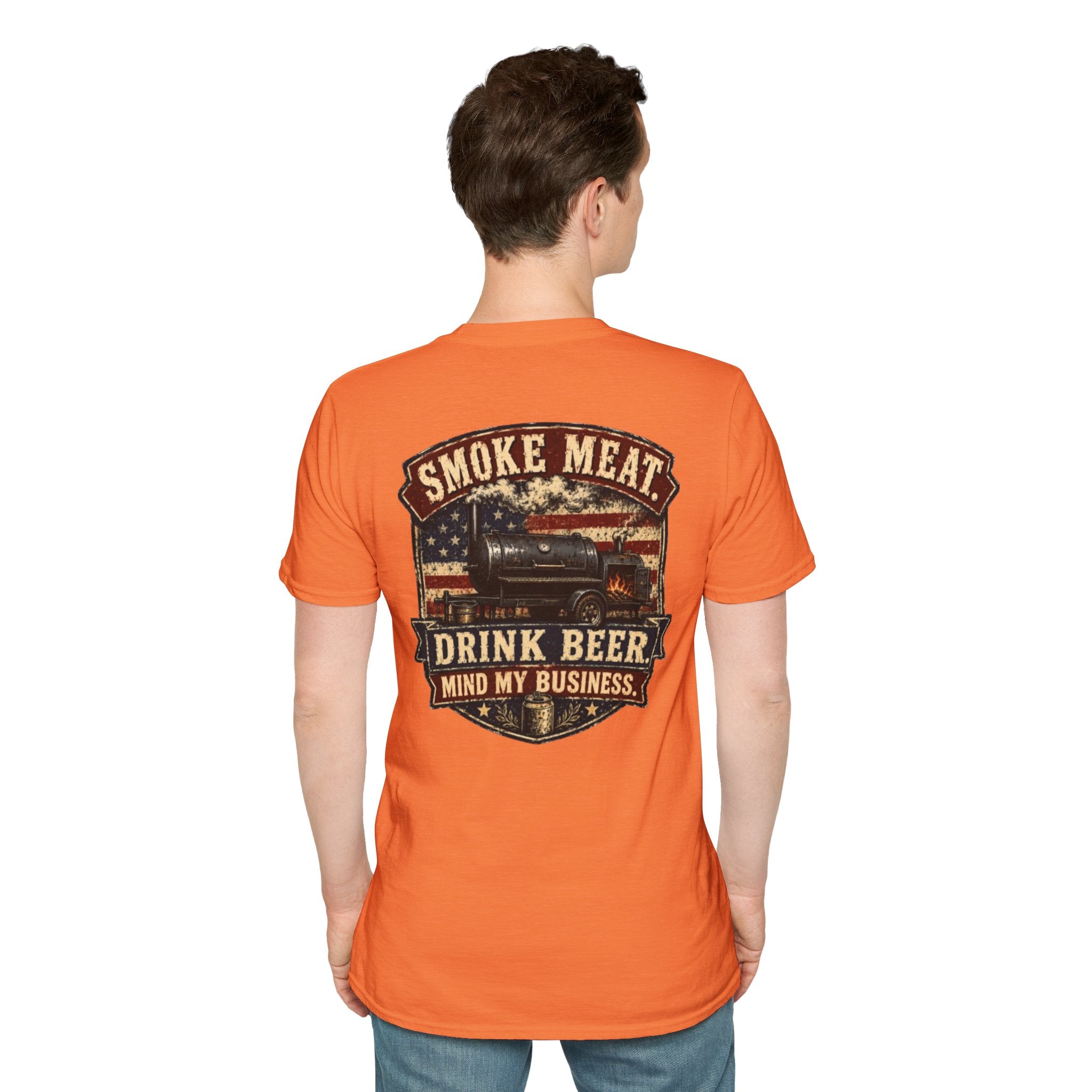Trade Raised Logo T-Shirt — Vintage Farmer Sunrise Graphic Tee