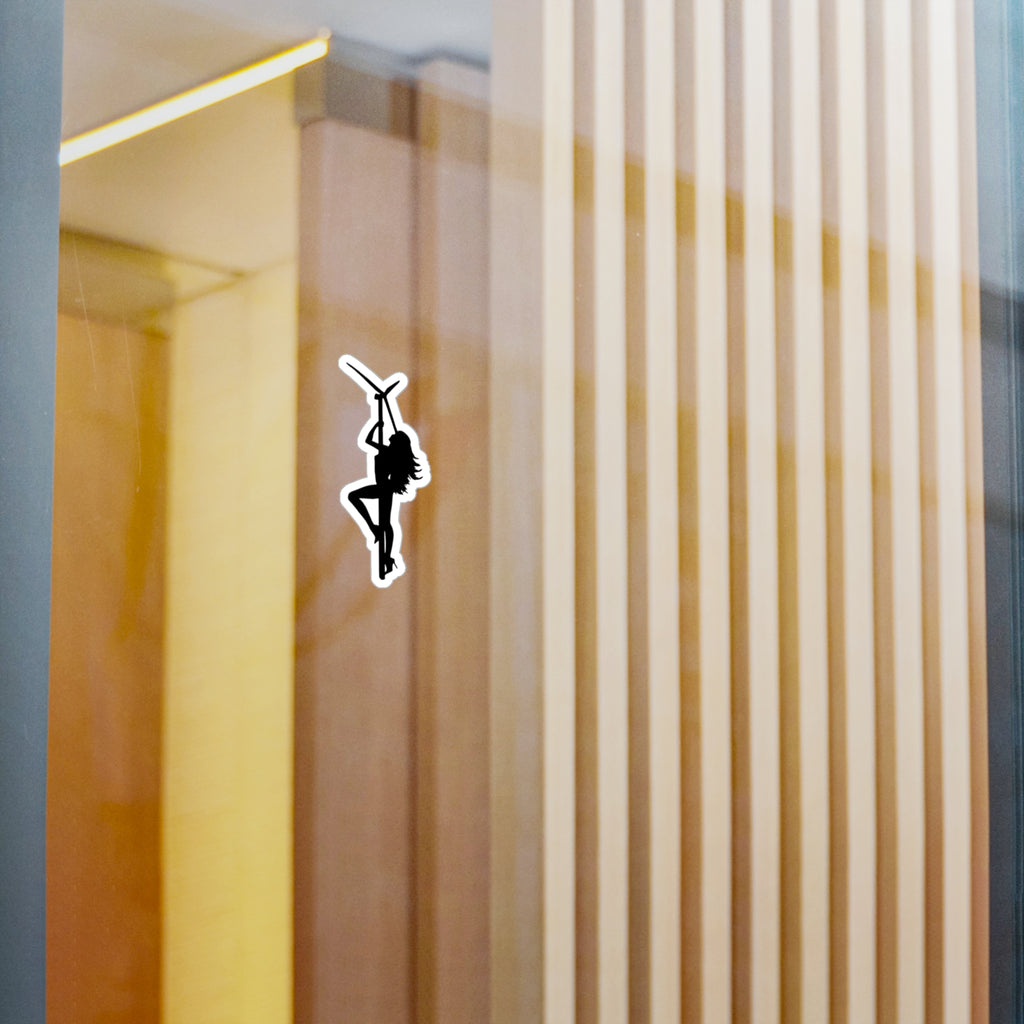 Pole Dancer Silhouette Kiss-Cut Vinyl Sticker — Minimal Pole Fitness Decal