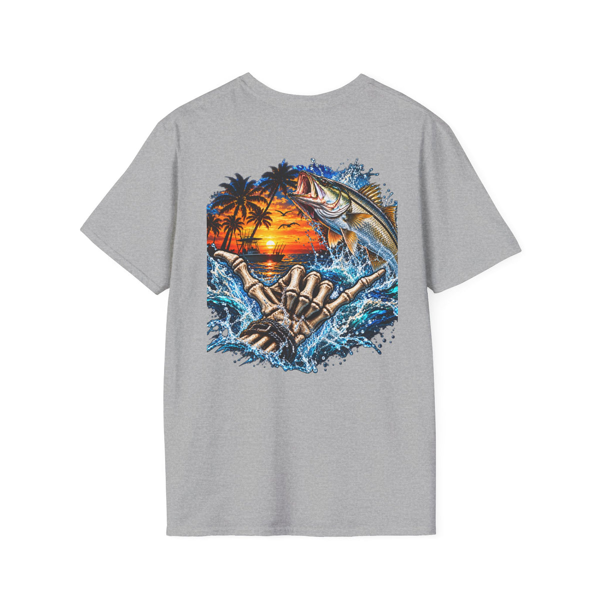 Fishing Sunset T-Shirt  Shoreline Angler Graphic Tee