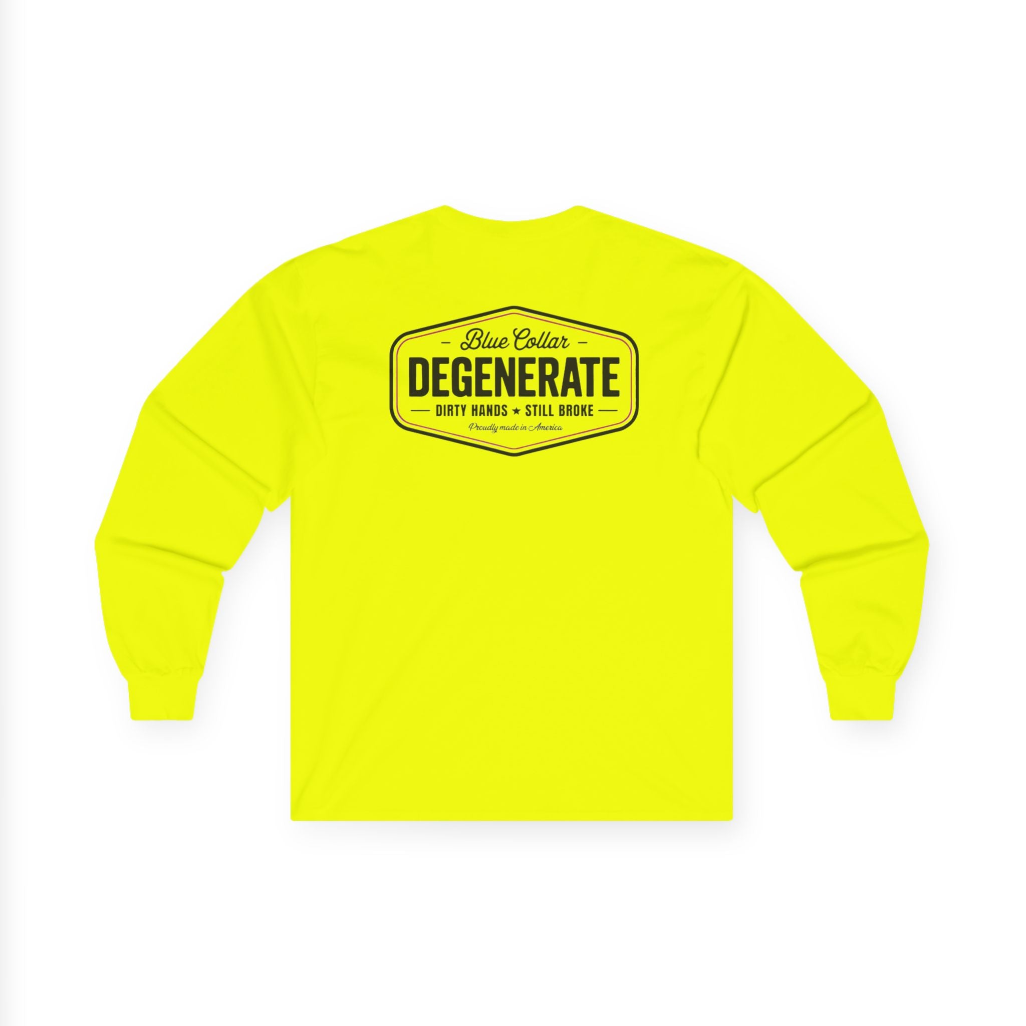 Degenerate Blue Collar Long Sleeve Tee — 'Blue Collar Degenerate' Workwear Shirt