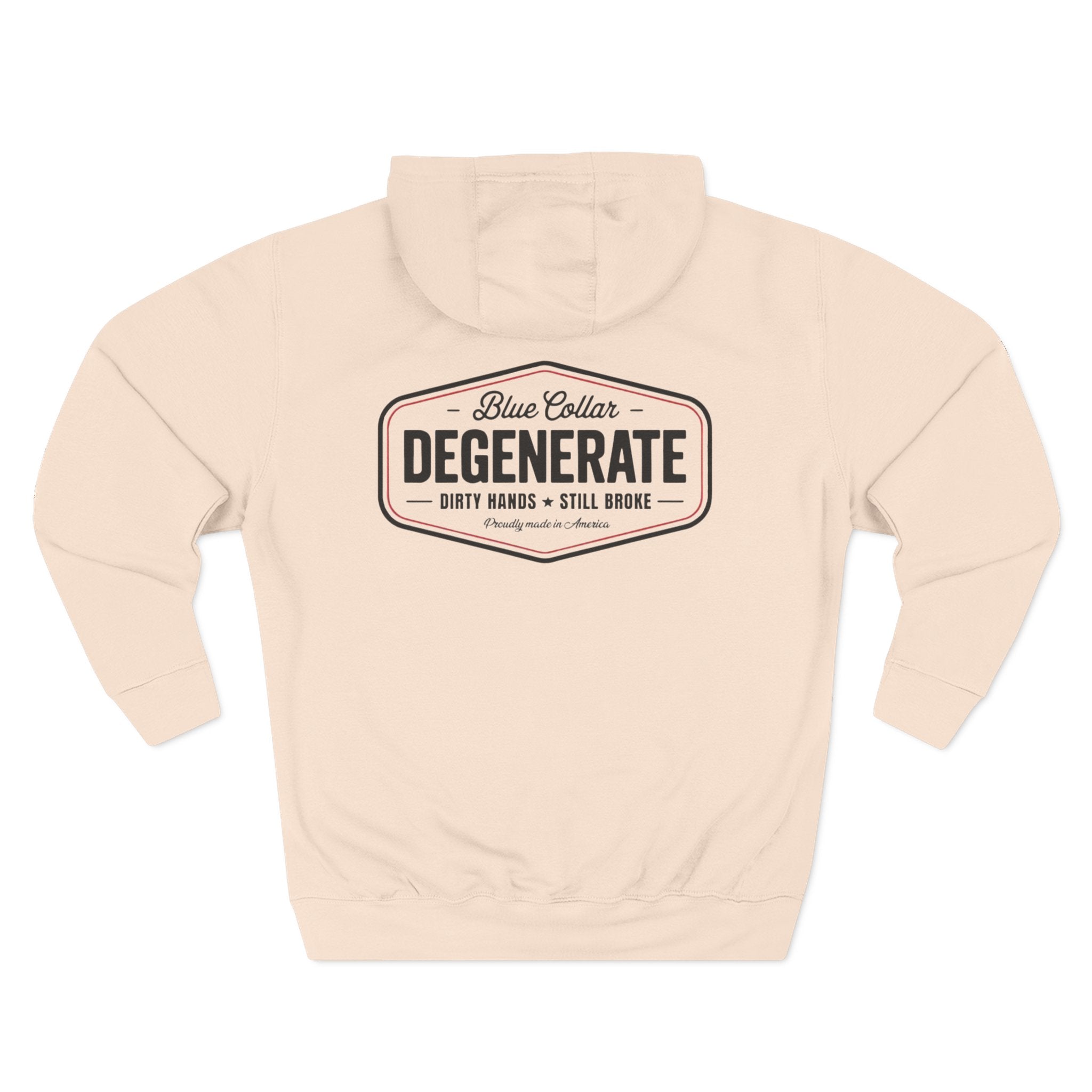 Blue Collar Degenerate Hoodie – 'Degenerate' Workwear Fleece Pullover