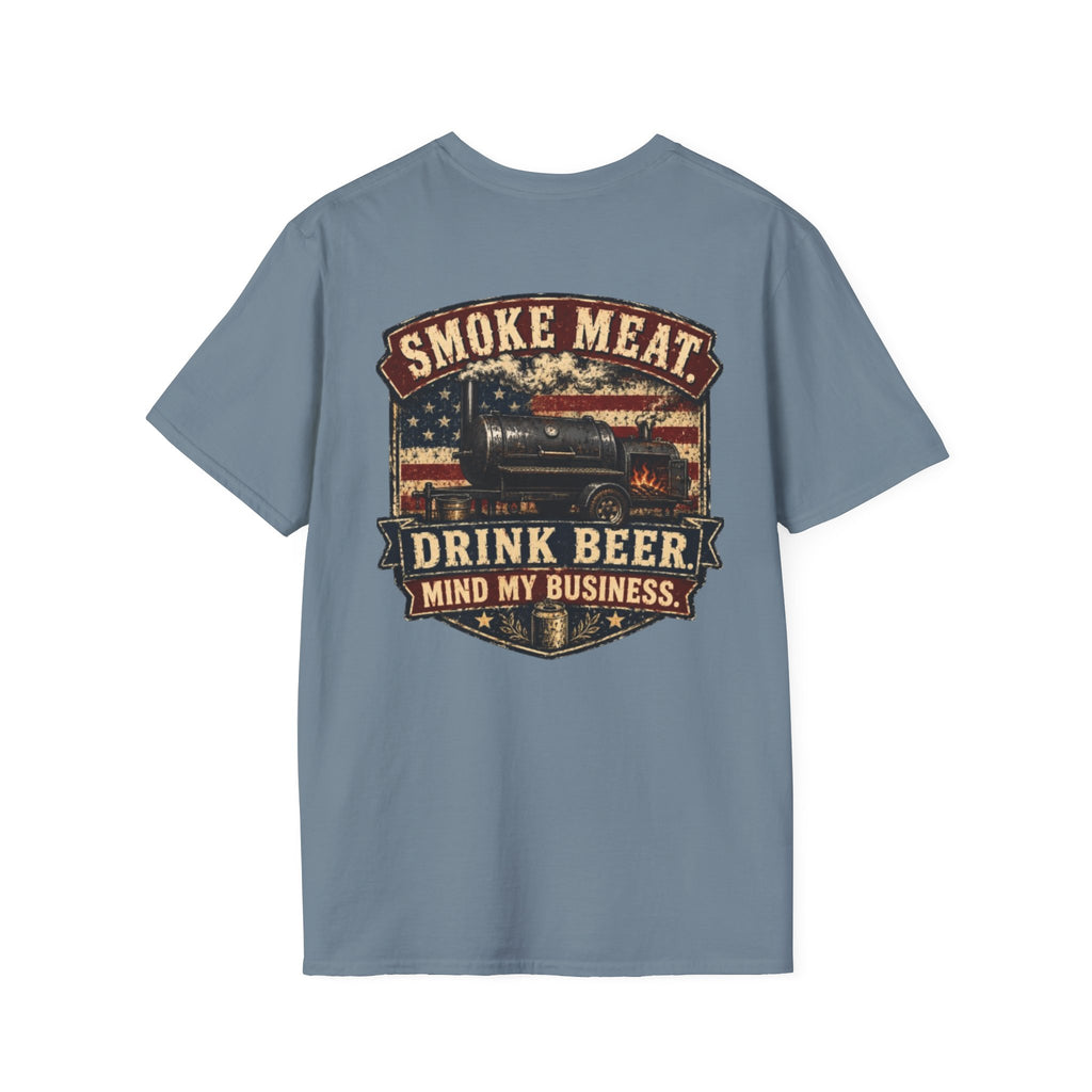 Trade Raised Logo T-Shirt — Vintage Farmer Sunrise Graphic Tee