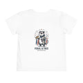 Toddler Tee — "Feral & Free" Raccoon 4th of July Patriotic Shirt