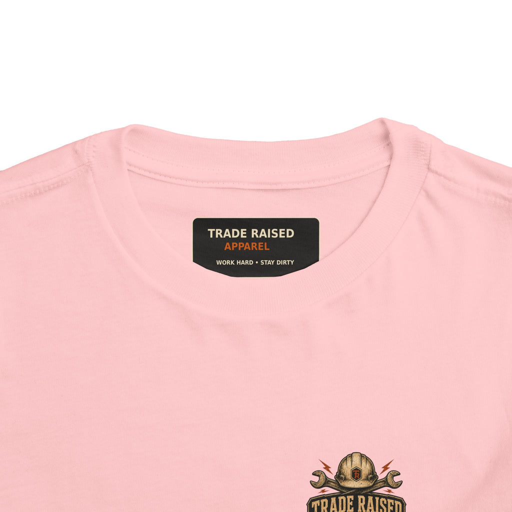 Toddler Tee — "Small Boots Big Jobs" Construction Graphic Shirt