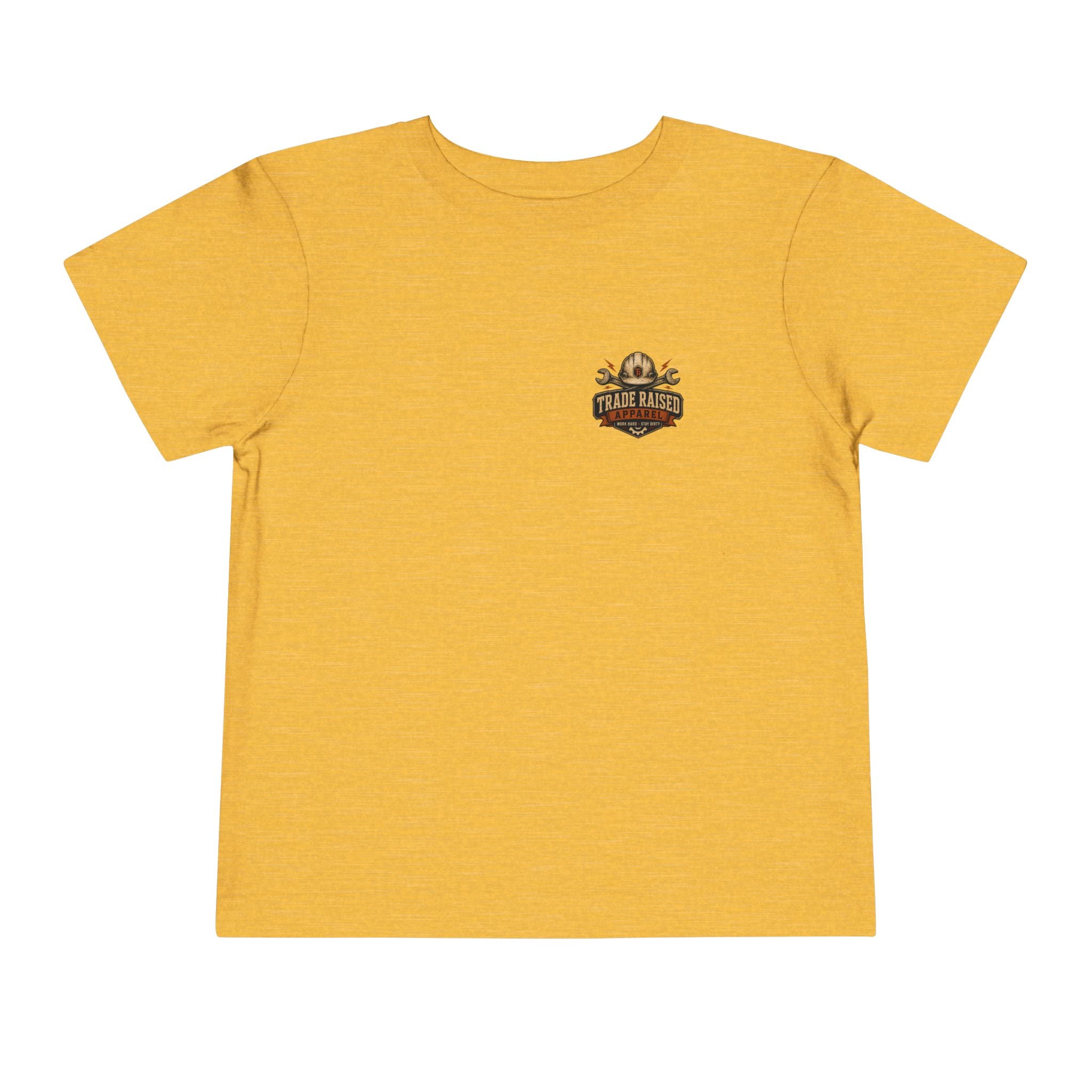 Toddler Tee — "Small Boots Big Jobs" Construction Graphic Shirt