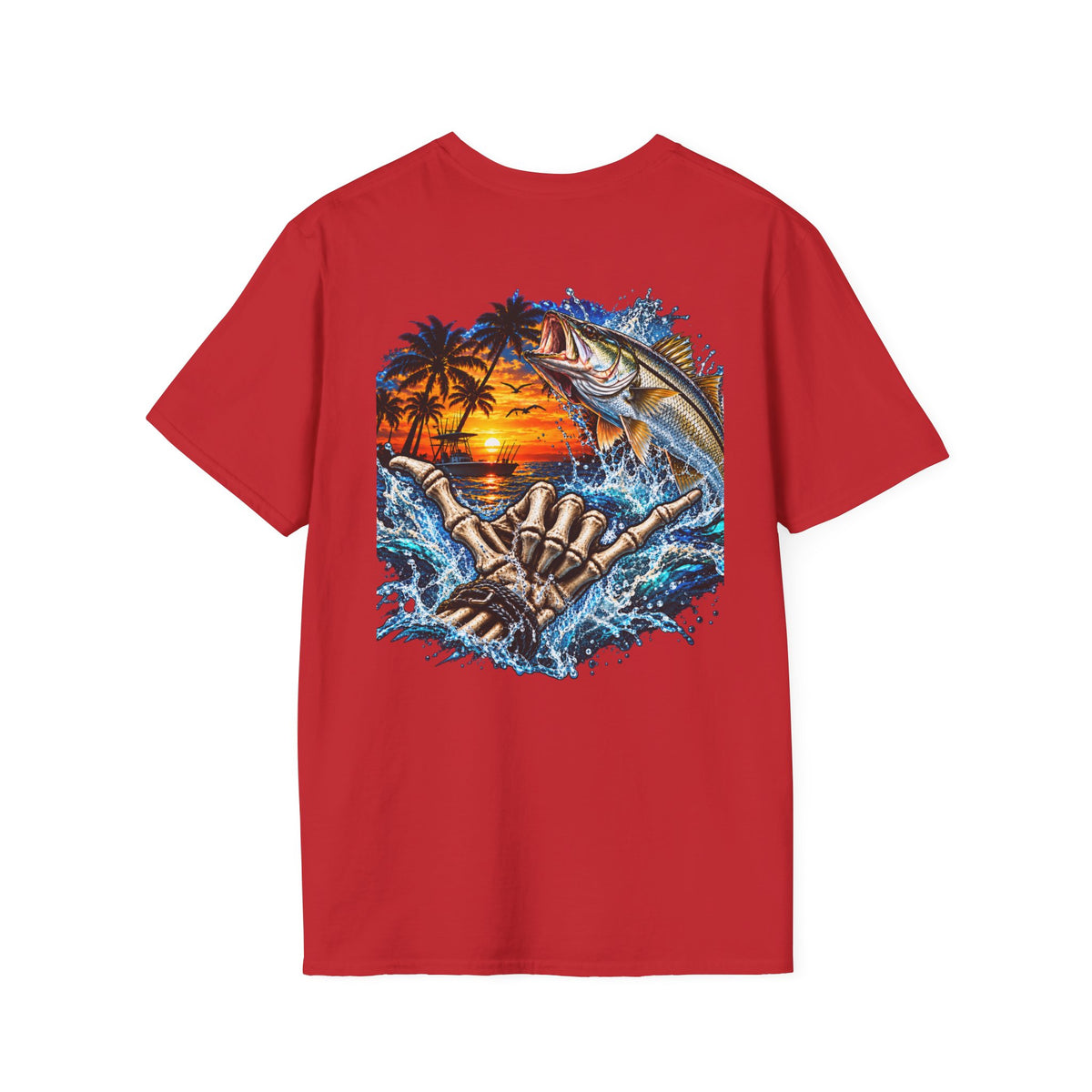 Fishing Sunset T-Shirt  Shoreline Angler Graphic Tee