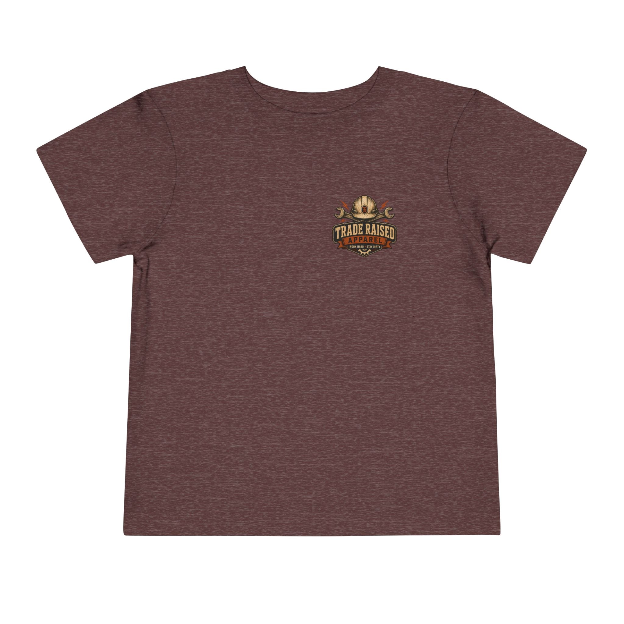 Toddler Tee — "Raised in the Trades" Blue Collar Kid Shirt