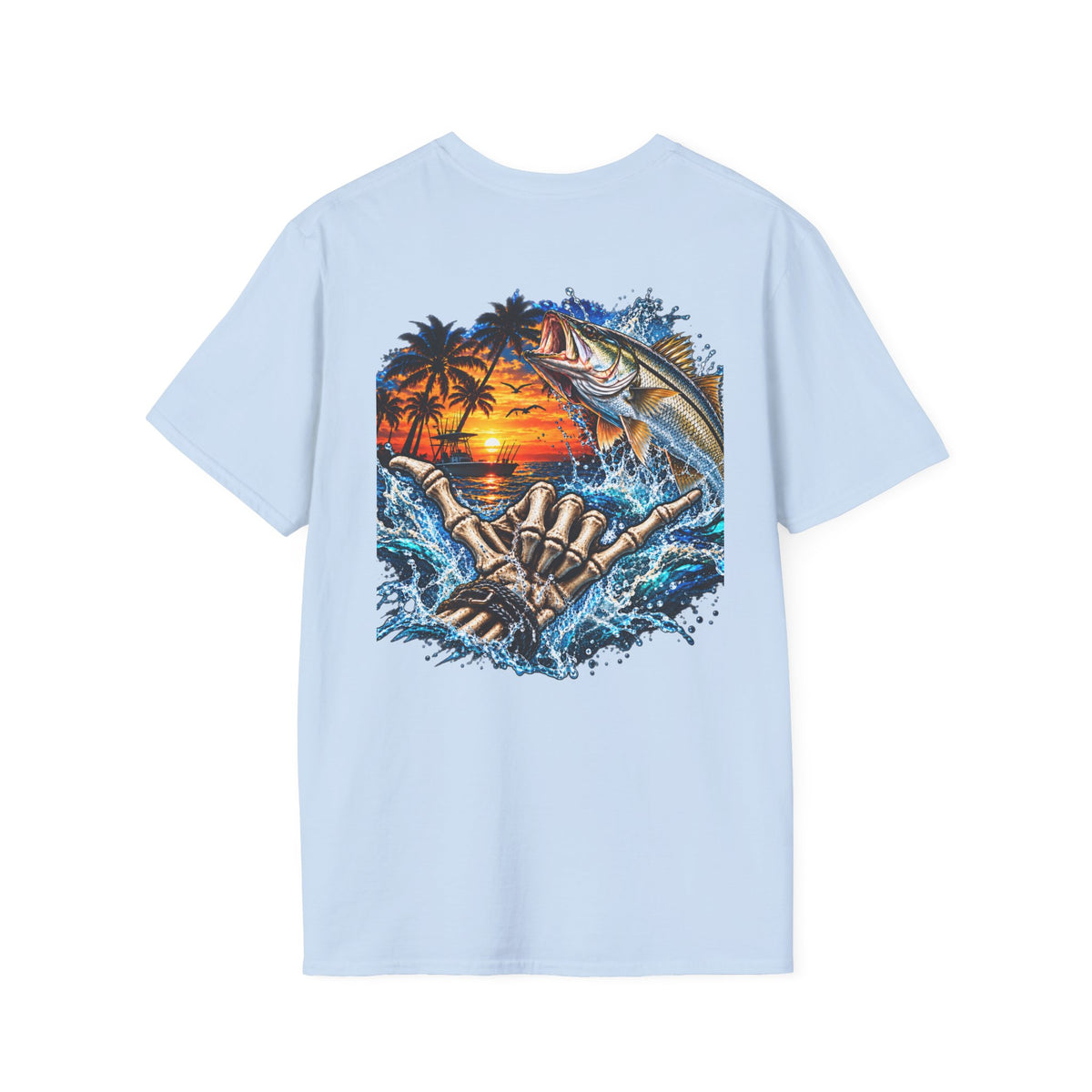 Fishing Sunset T-Shirt  Shoreline Angler Graphic Tee