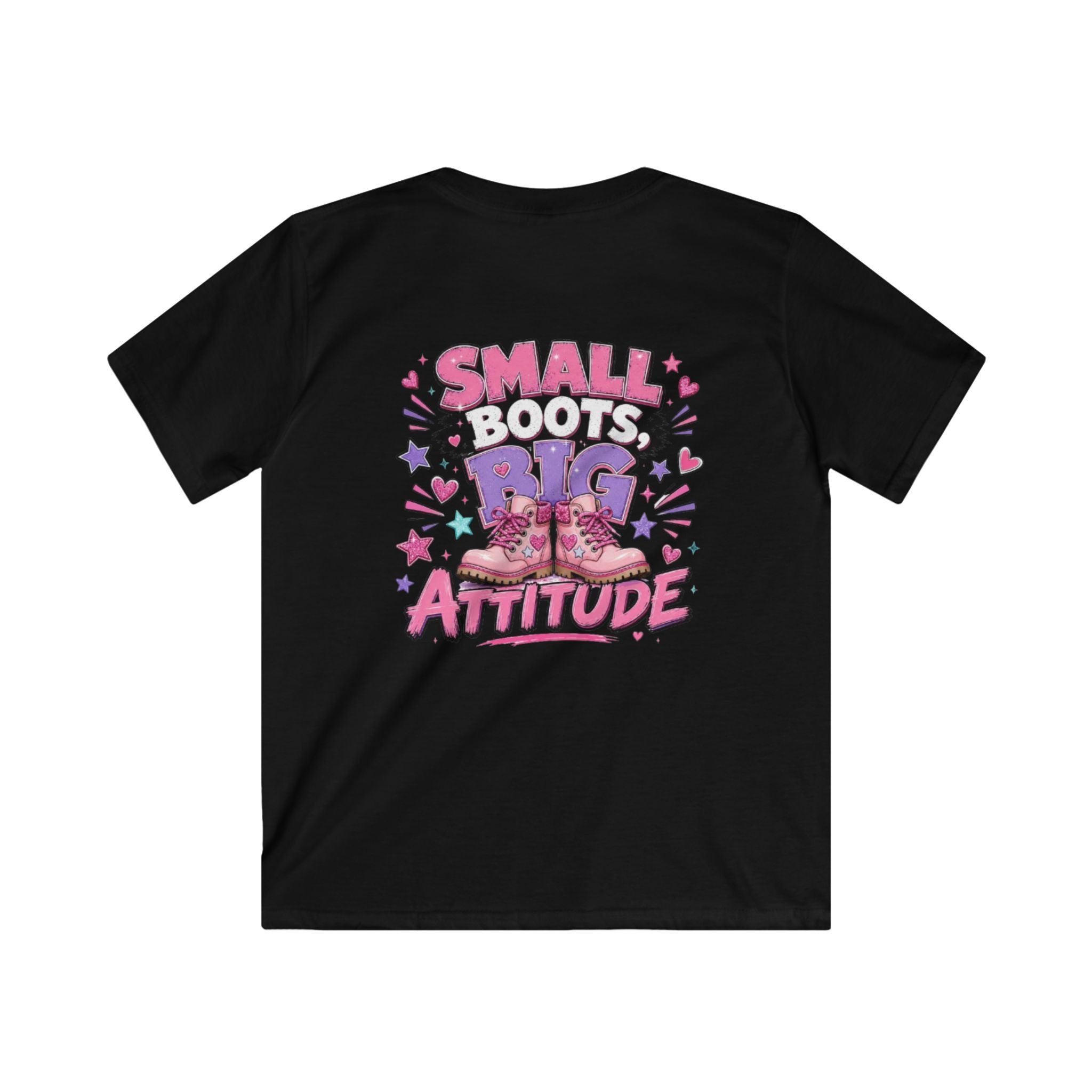 Kids T-Shirt — "Small Boots Big Attitude"