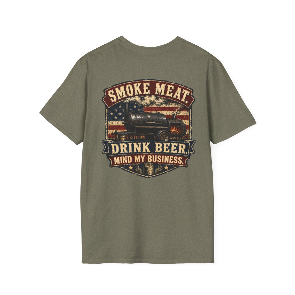 Trade Raised Logo T-Shirt — Vintage Farmer Sunrise Graphic Tee