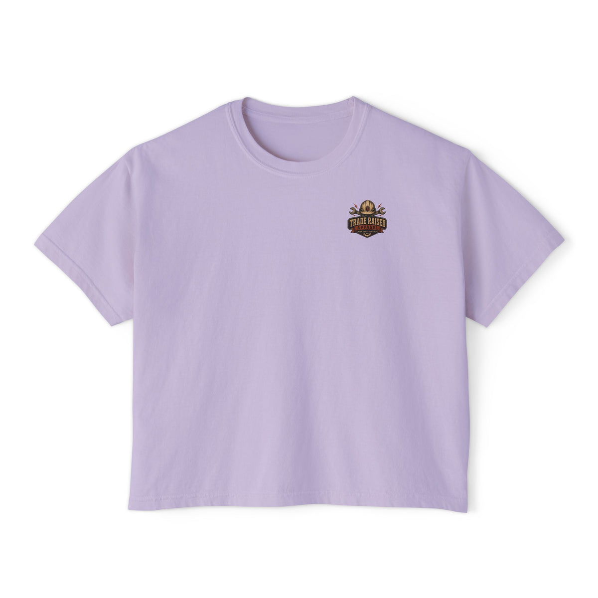 Blue Collar Brat Women's Boxy Tee — Retro Workwear Graphic Crop T-Shirt