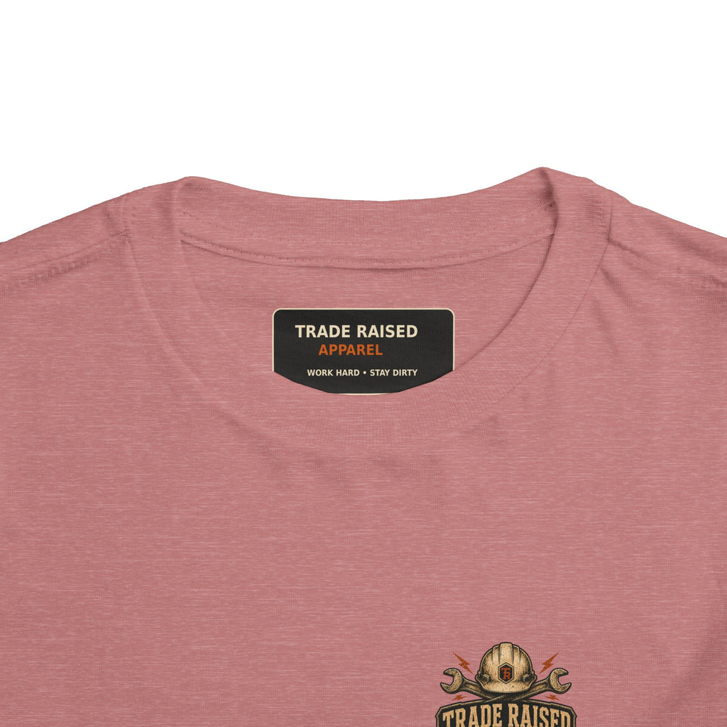 Toddler Tee — "Small Boots Big Jobs" Construction Graphic Shirt