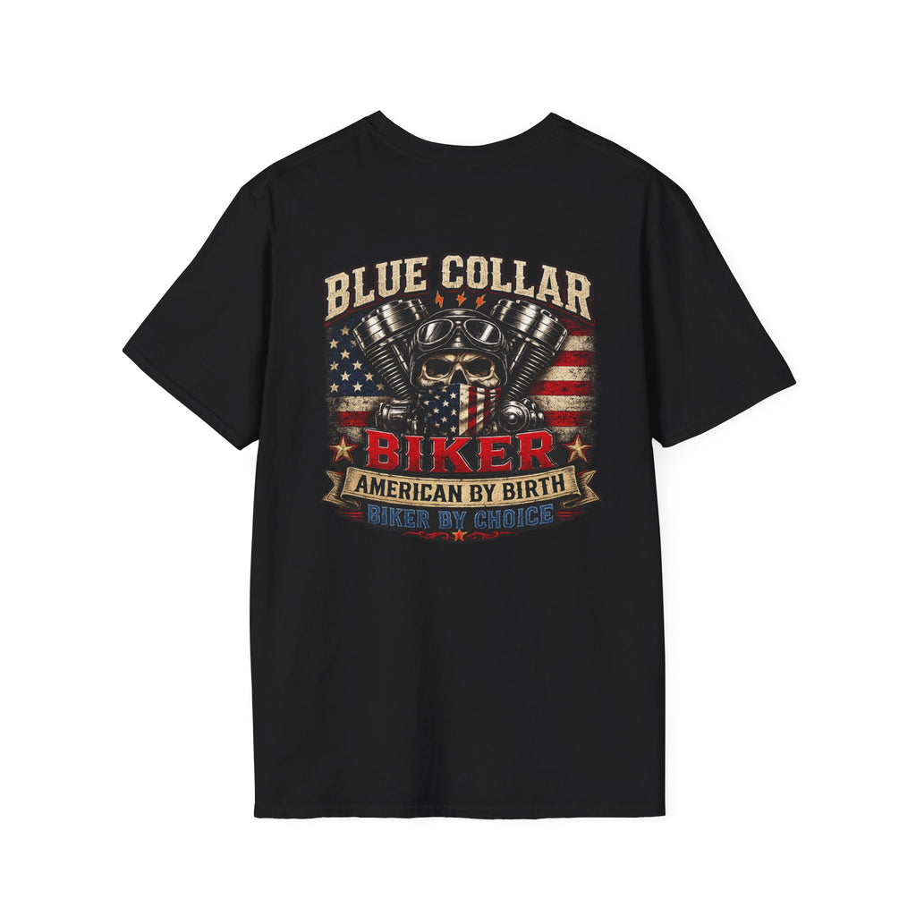 Blue collar biker