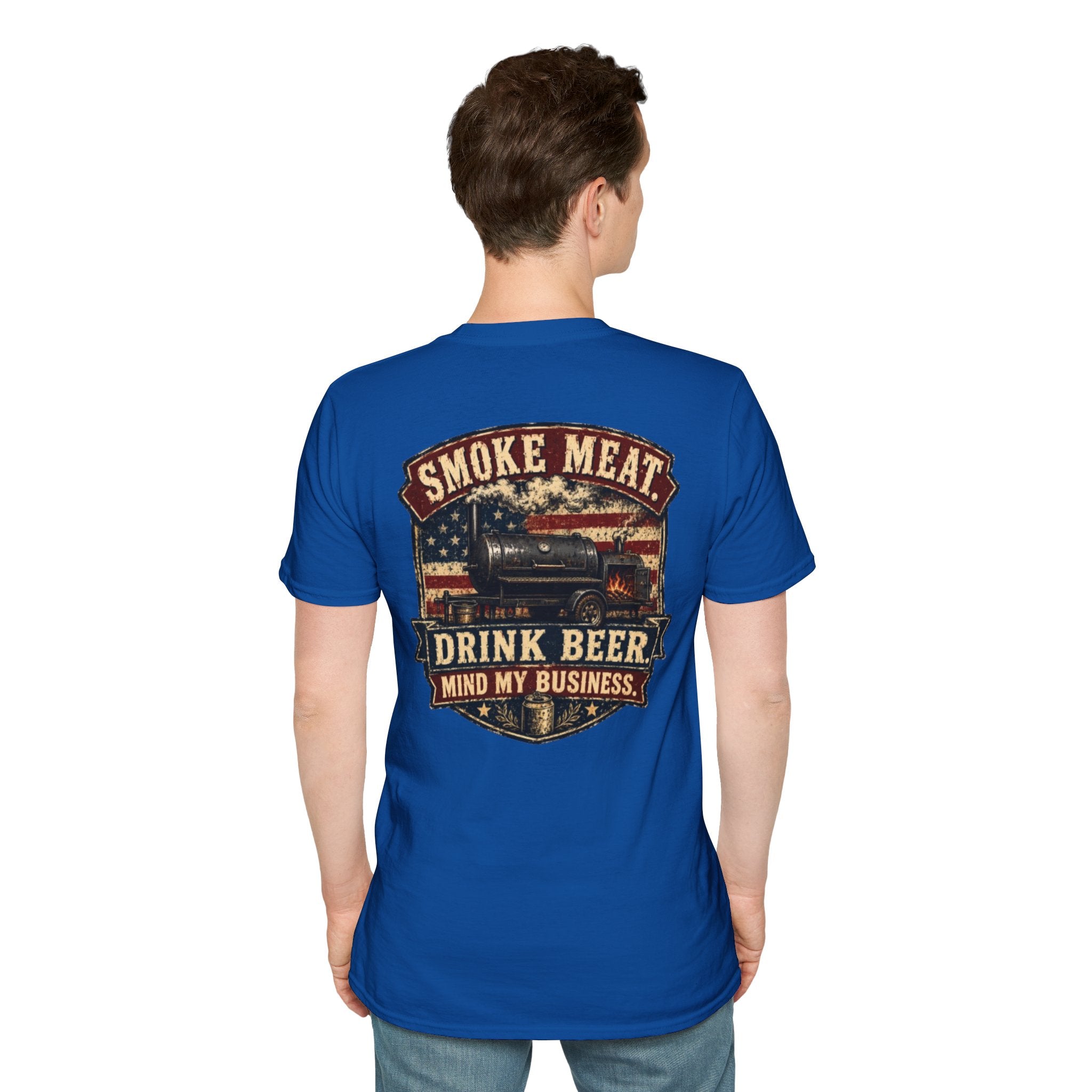 Trade Raised Logo T-Shirt — Vintage Farmer Sunrise Graphic Tee