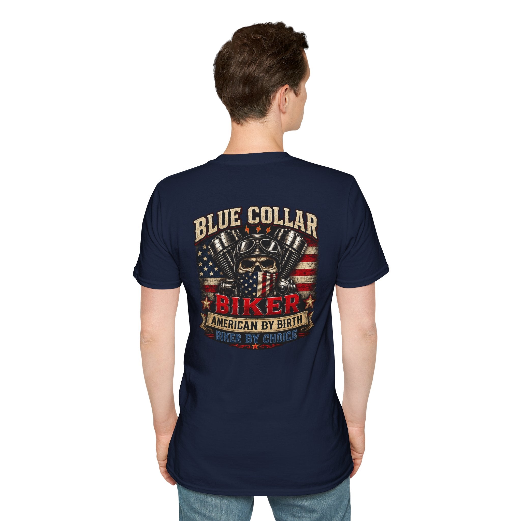 Blue collar biker