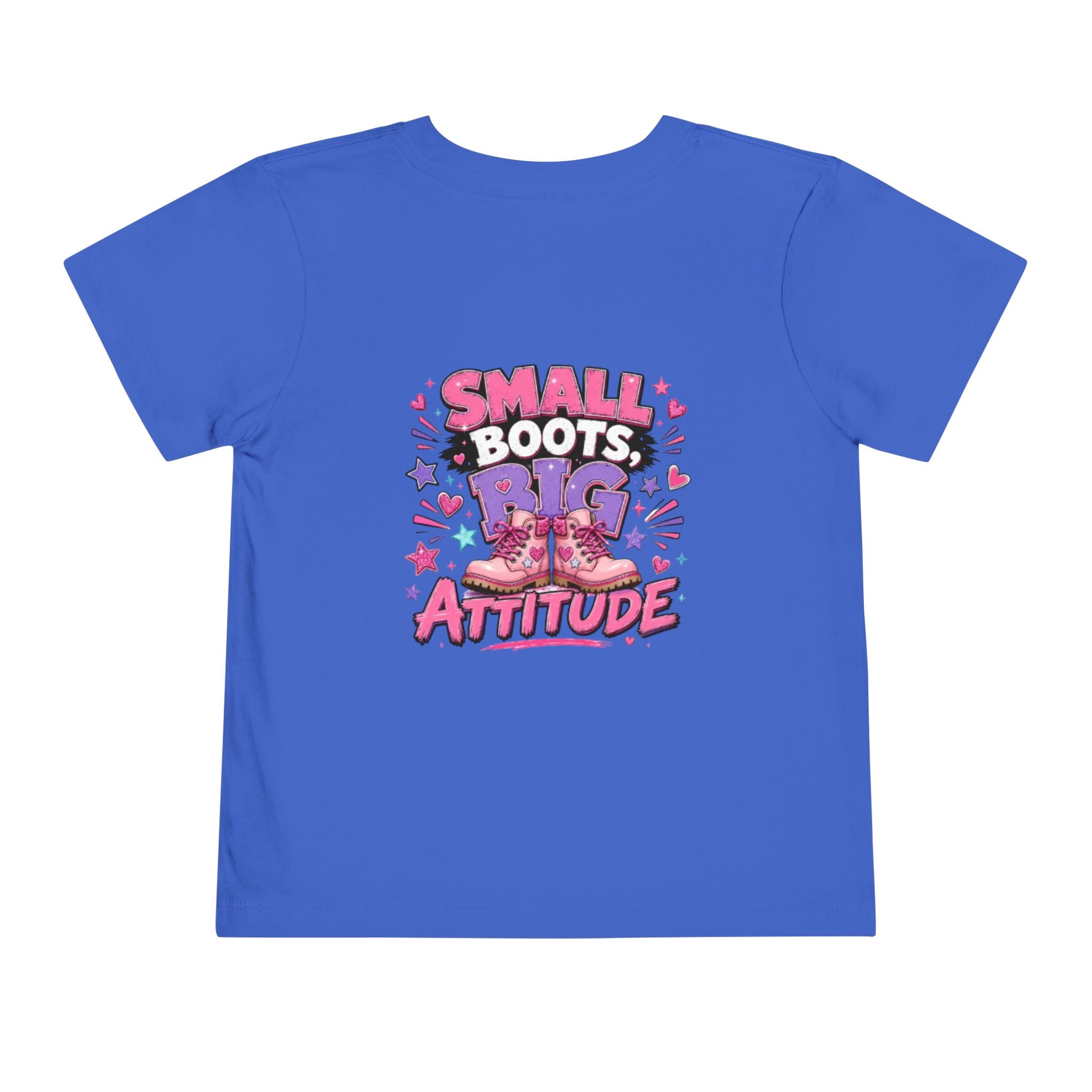 Toddler Tee — "Small Boots, Big Attitude" Pink Cowgirl Graphic