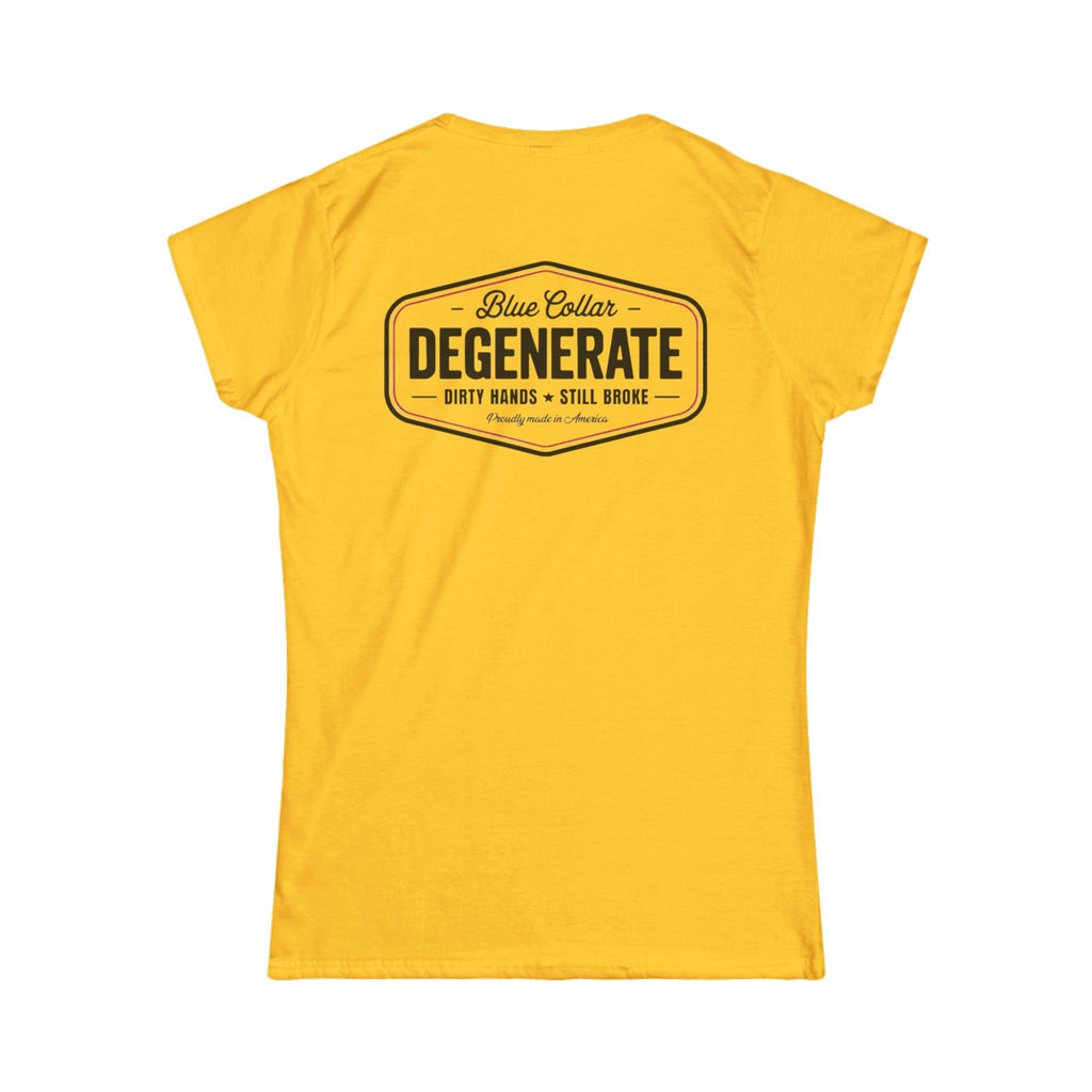 Women's Tee — 'Blue Collar Degenerate' Vintage Workwear Graphic