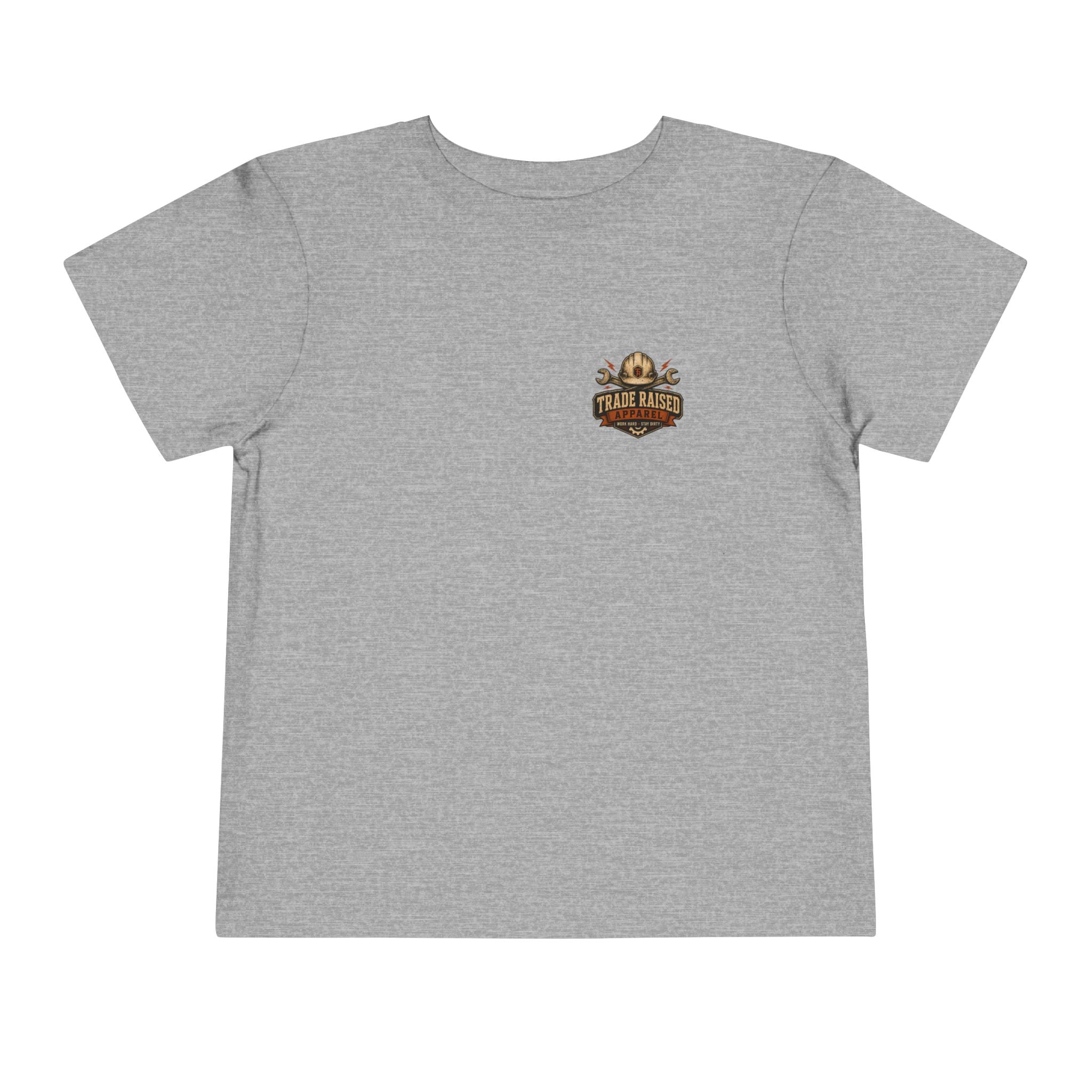 Toddler Tee — "Small Boots Big Jobs" Construction Graphic Shirt