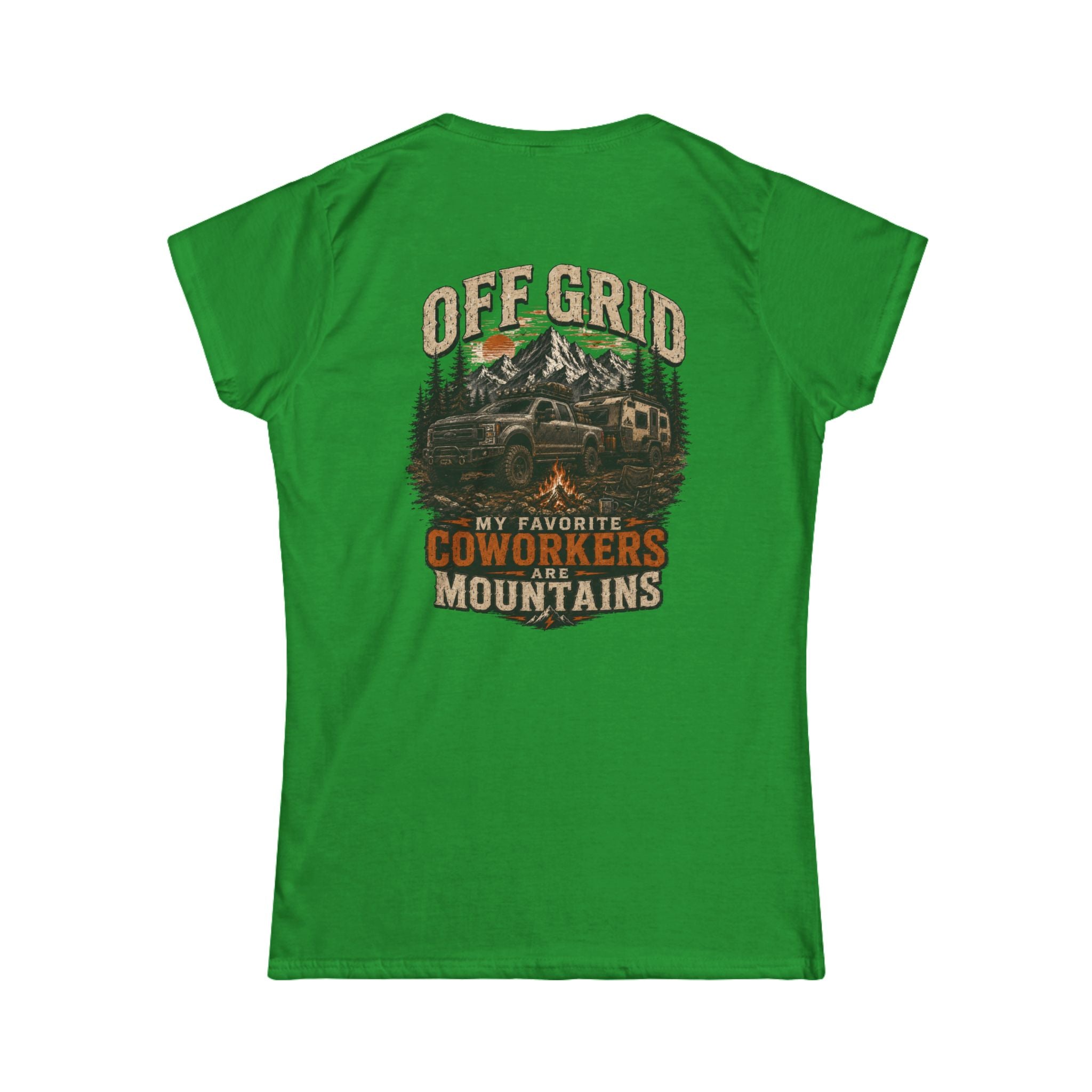 Off Grid Mountains Tee — "My Favorite Coworkers Are The Mountains" Women's T-Shirt