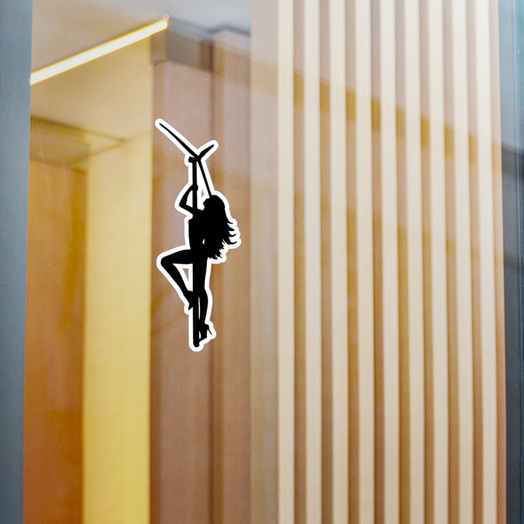 Pole Dancer Silhouette Kiss-Cut Vinyl Sticker — Minimal Pole Fitness Decal