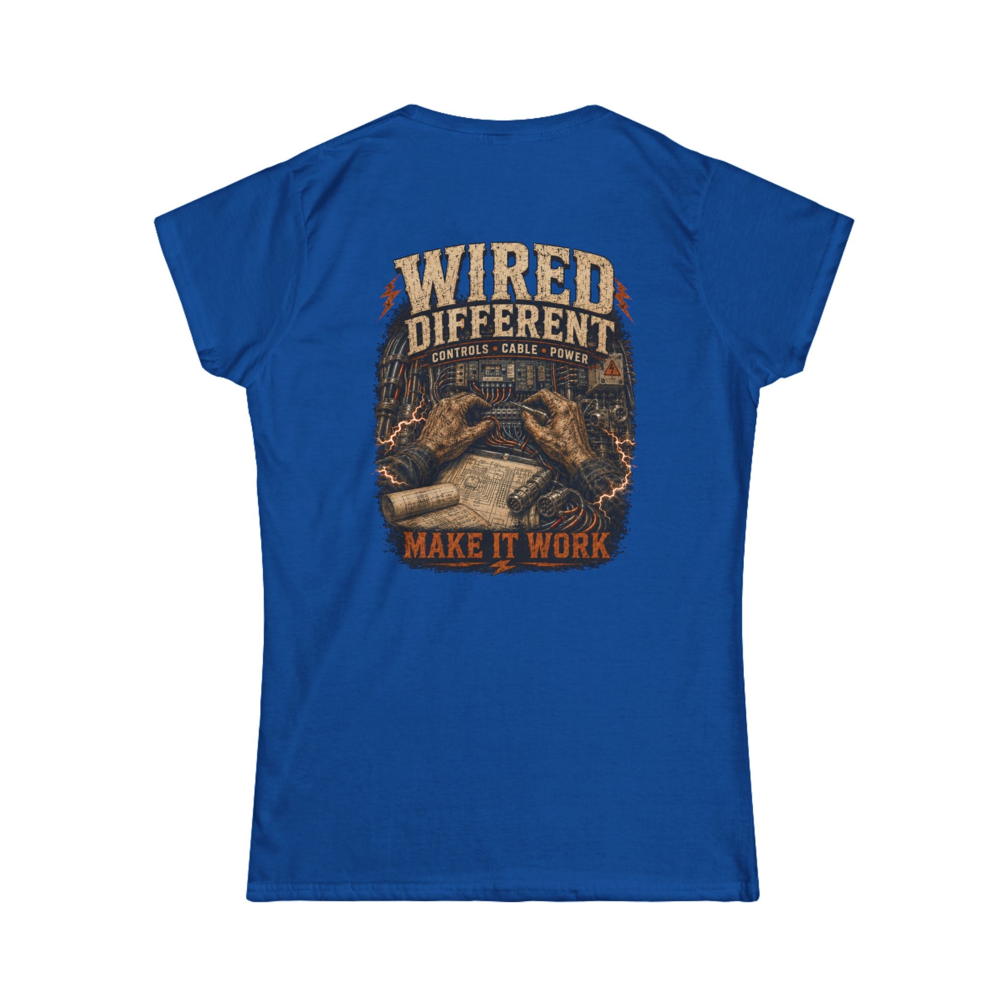 Wired Different Tee — 'Wired Different Make It Work' Graphic Women's T-Shirt