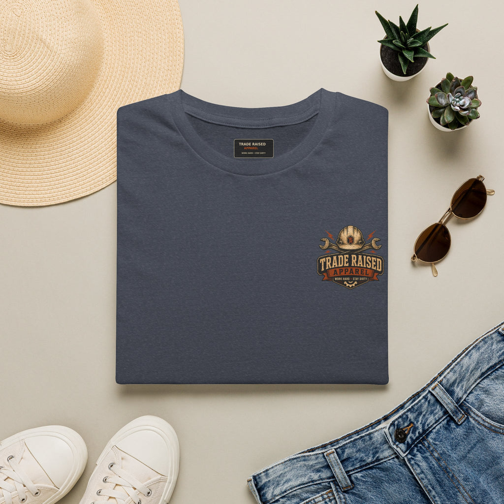 T-Shirt — 'Trade Raised' Coffee Badge Graphic