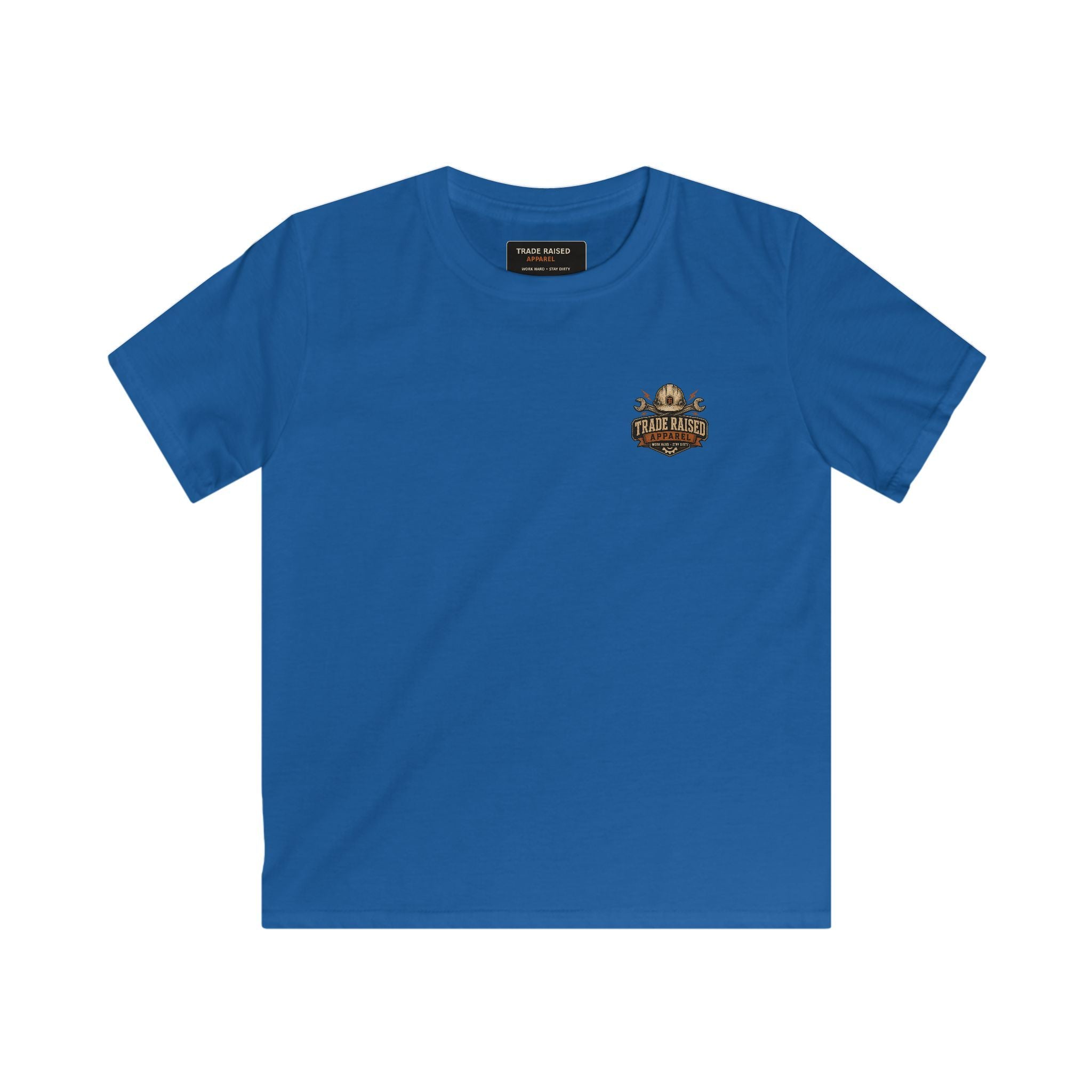 Kids Tee — "Small Boots Big Jobs" Construction Graphic Shirt for Young Builders
