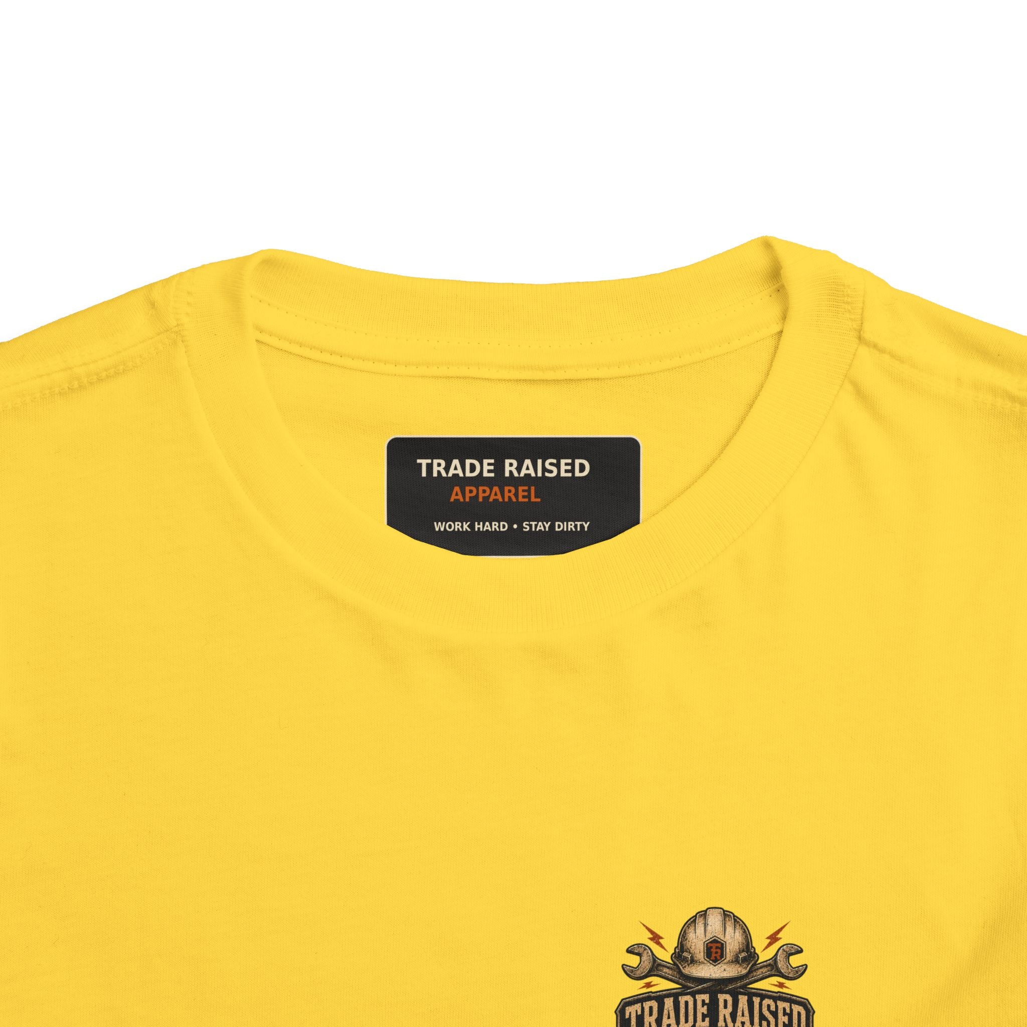 Toddler Tee — "Small Boots Big Jobs" Construction Graphic Shirt