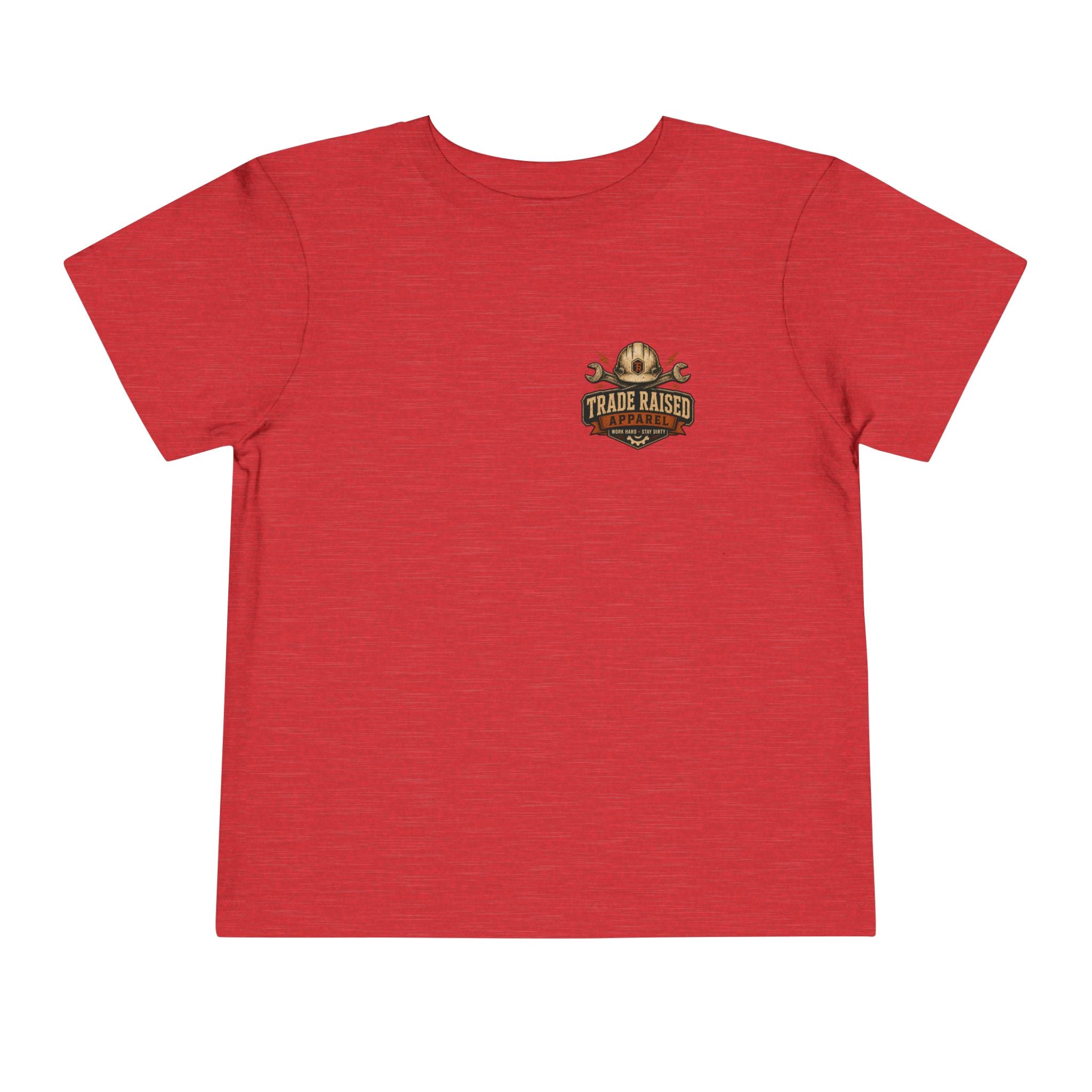 Toddler Tee — "Raised in the Trades" Blue Collar Kid Shirt
