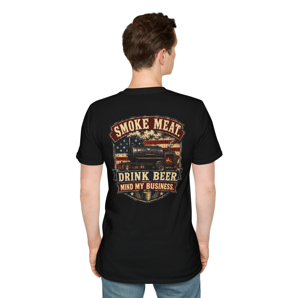 Trade Raised Logo T-Shirt — Vintage Farmer Sunrise Graphic Tee