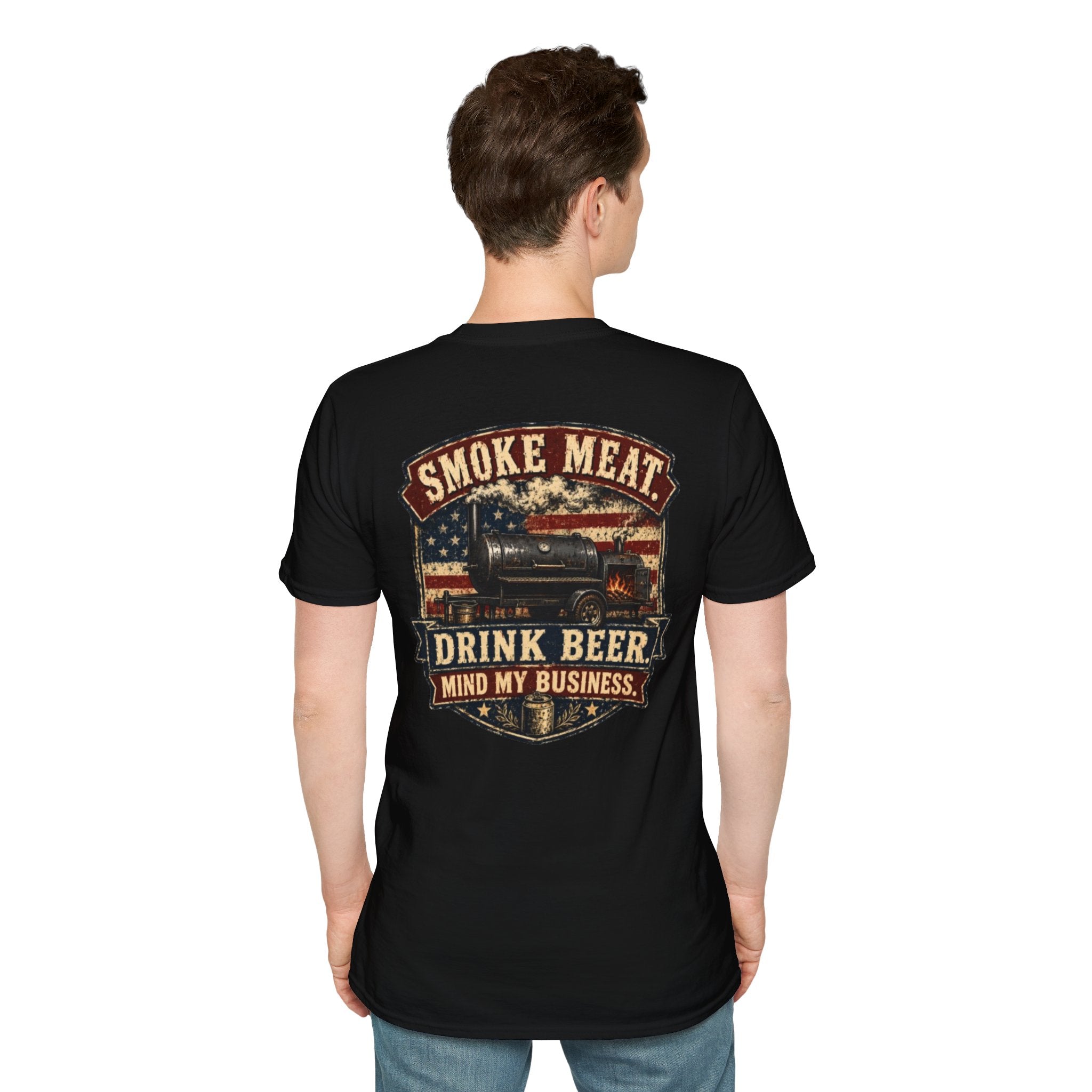 Trade Raised Logo T-Shirt — Vintage Farmer Sunrise Graphic Tee
