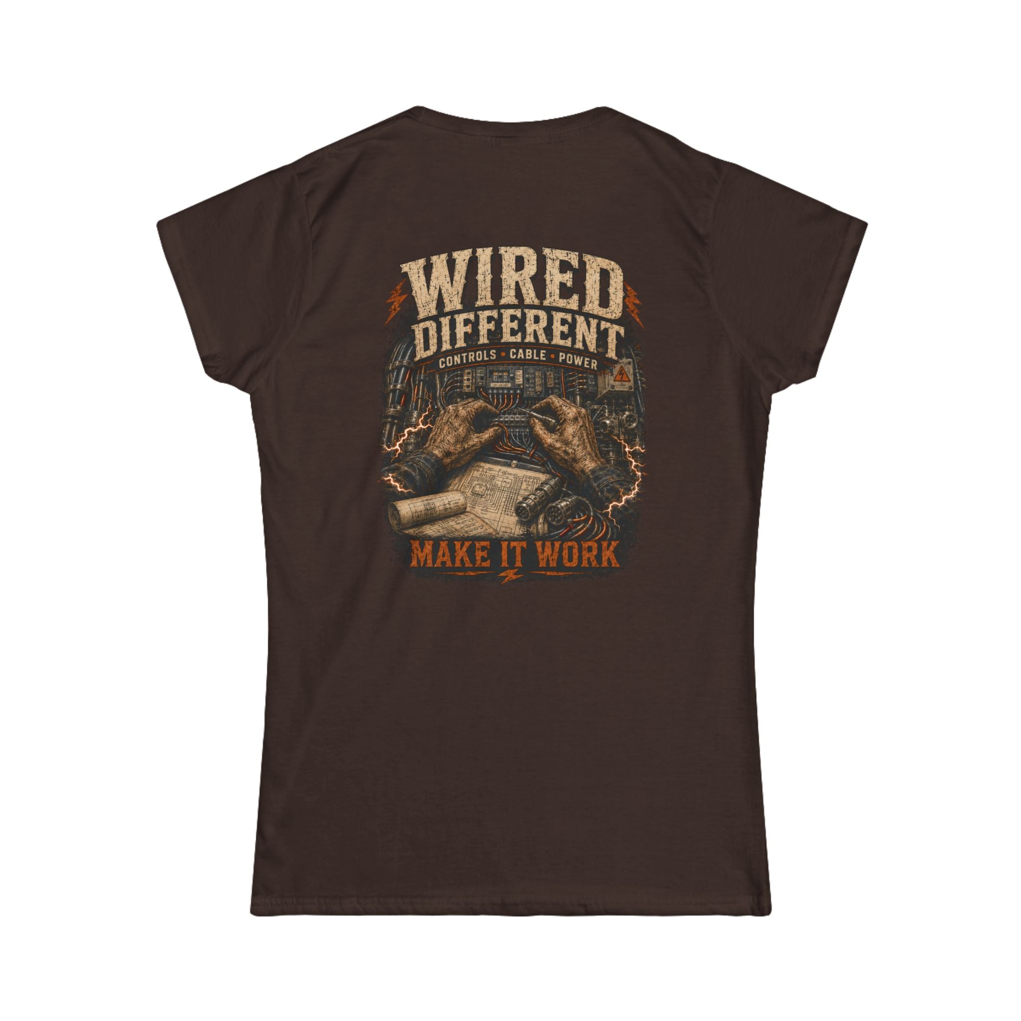 Wired Different Tee — 'Wired Different Make It Work' Graphic Women's T-Shirt